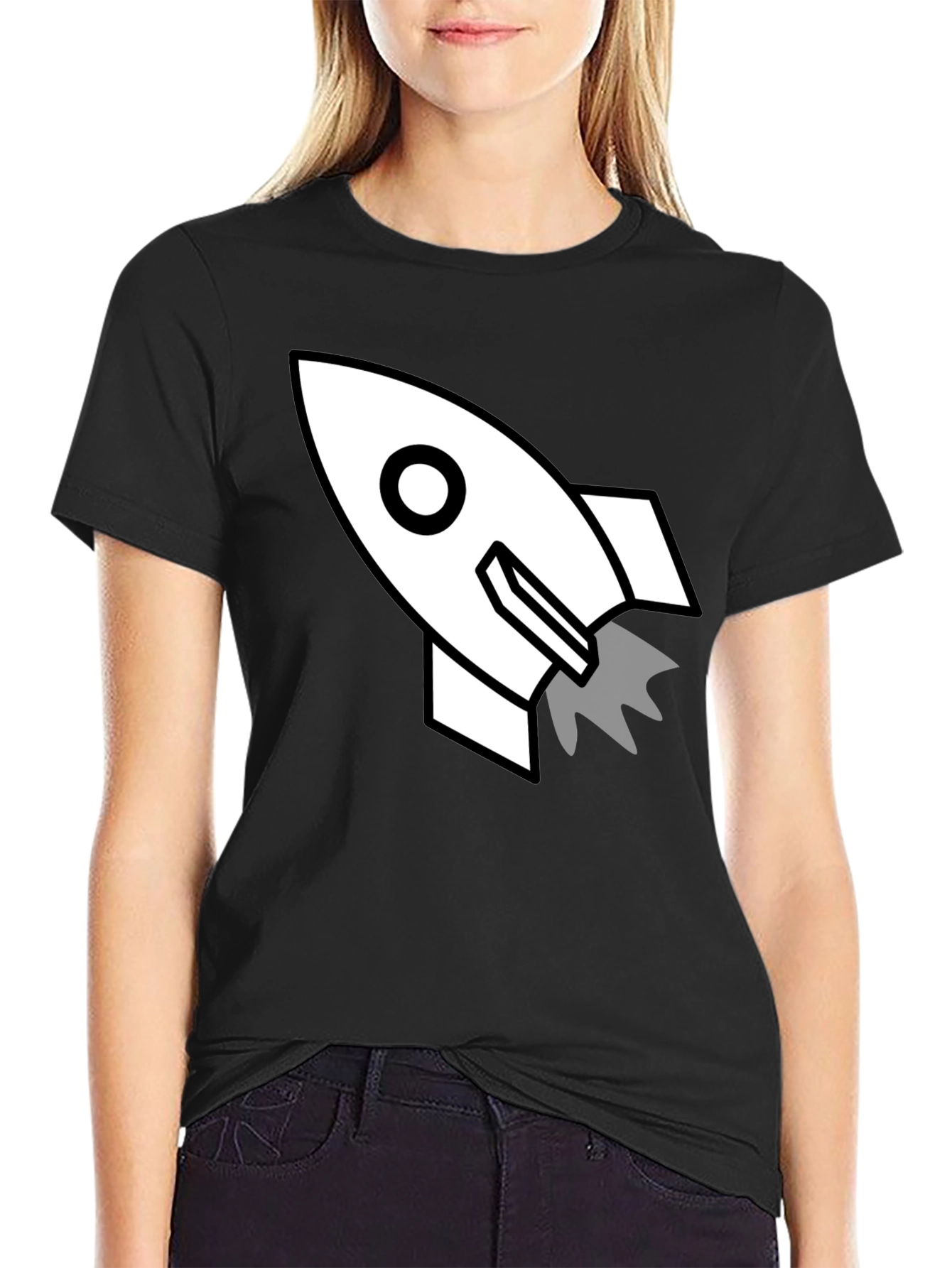 Rocket Graphic Black T-Shirt