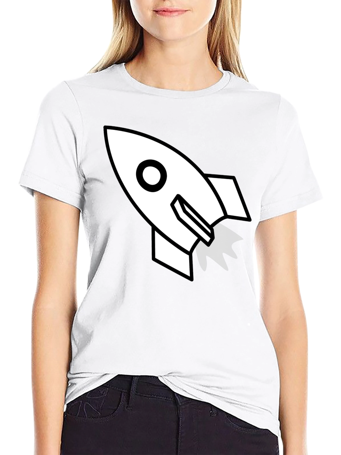 Rocket Graphic Black T-Shirt