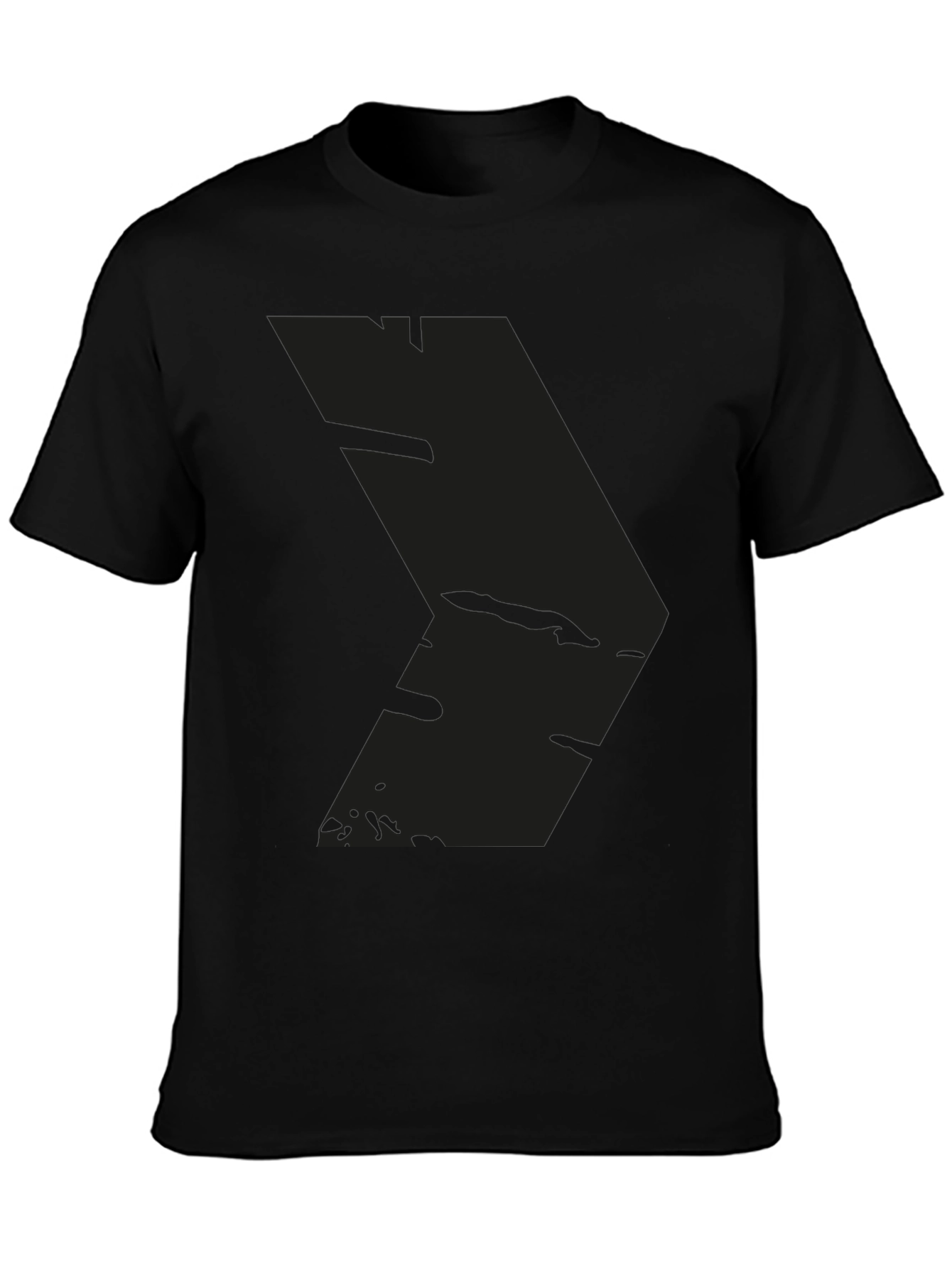 Mens Black Graphic Tee - Modern Style