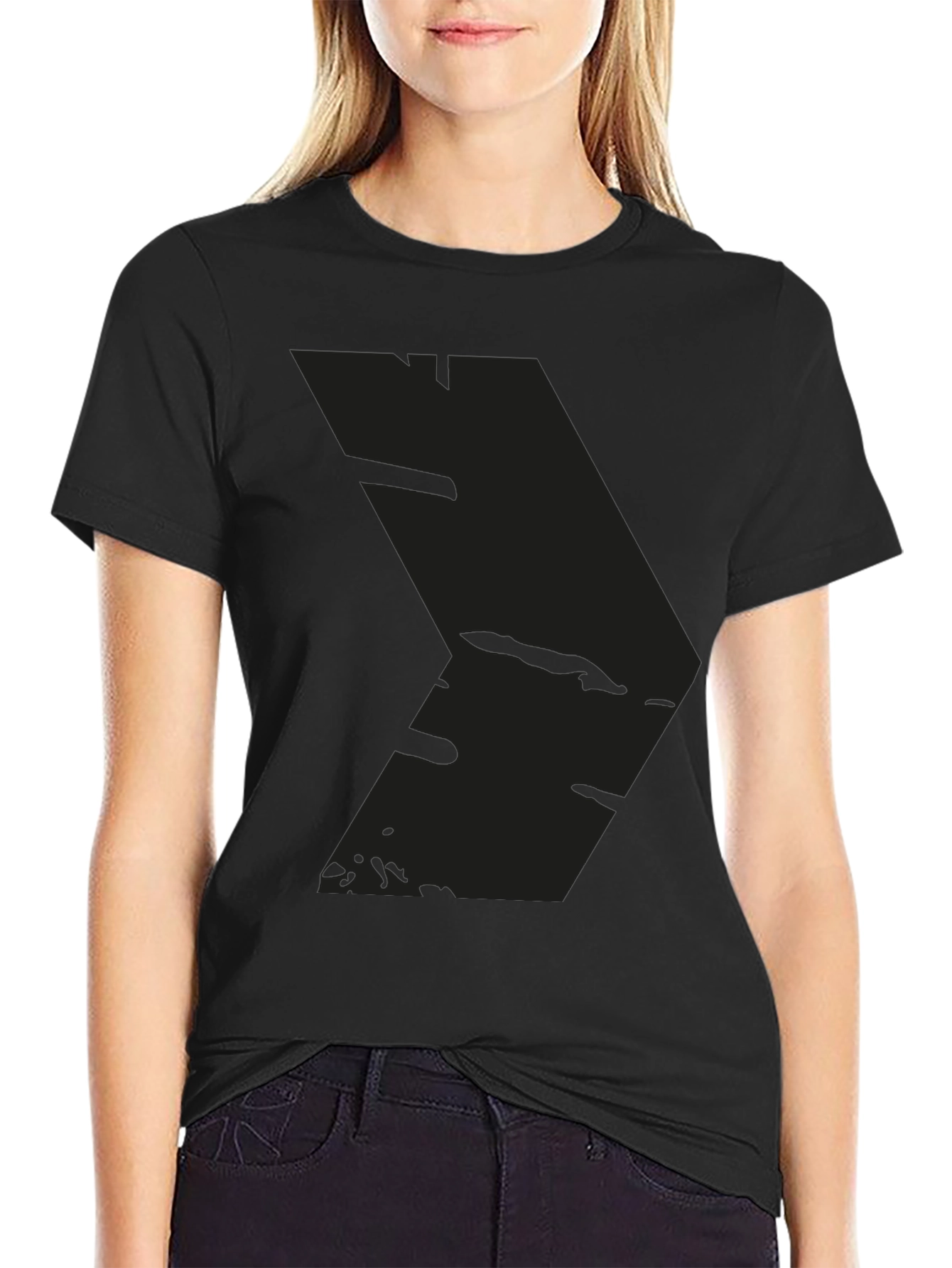 Mens Black Graphic Tee - Modern Style