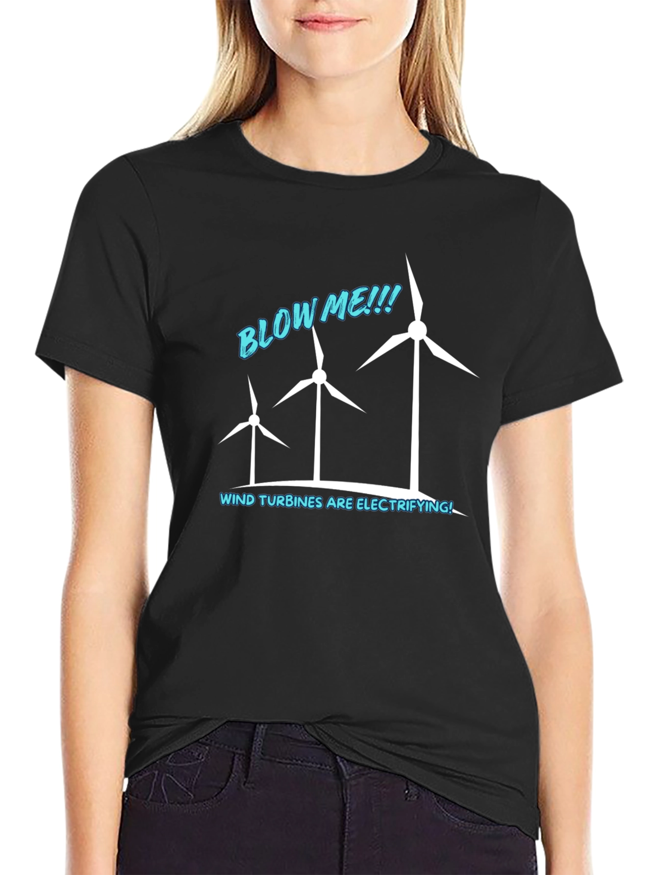 Wind Turbines Electrifying Graphic T-Shirt