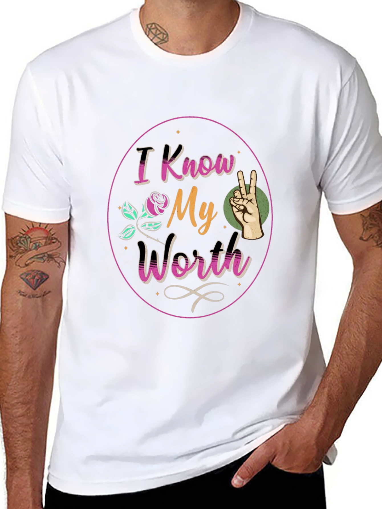 I Know My Worth Black Graphic Tee