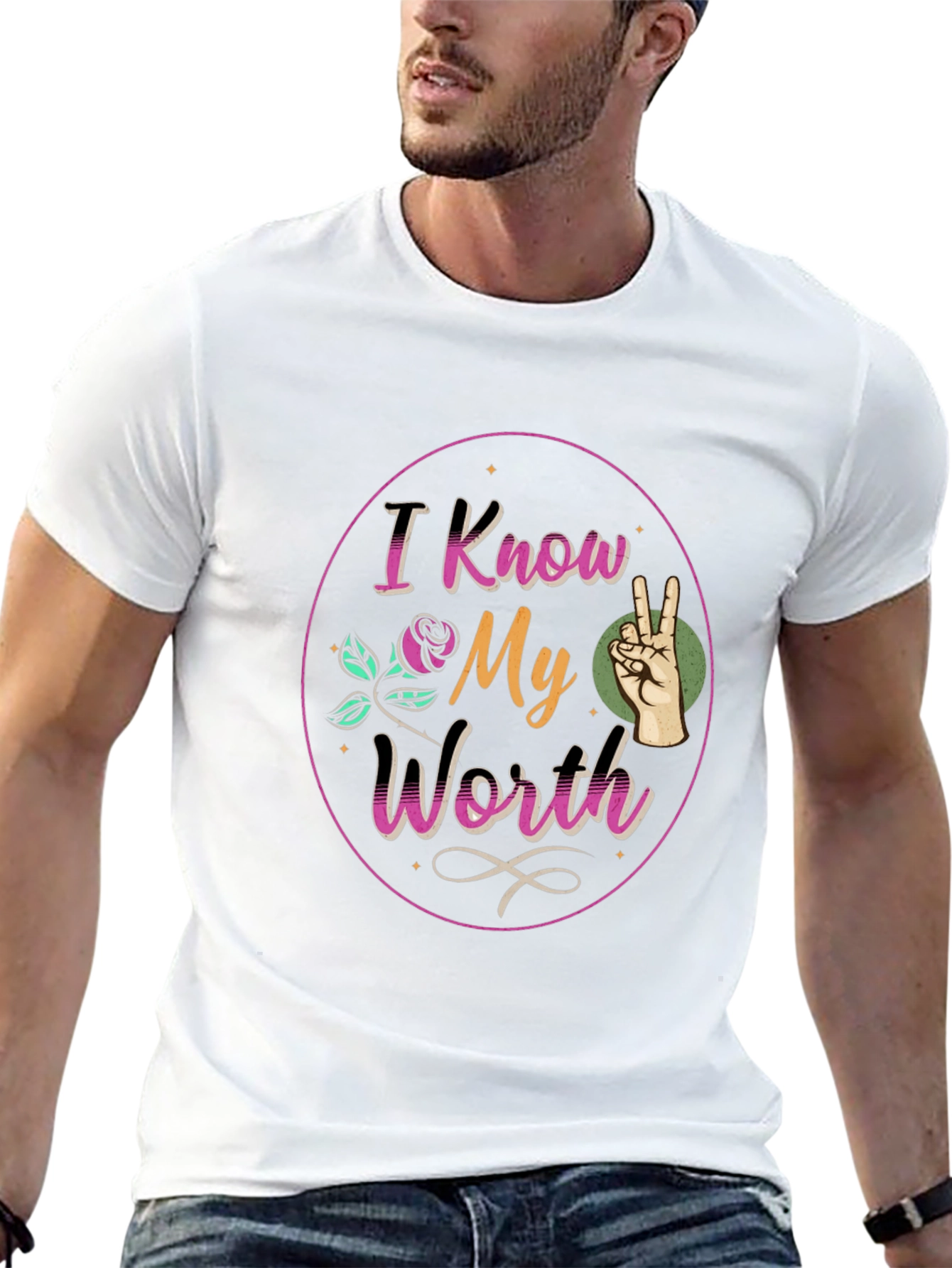 I Know My Worth Black Graphic Tee