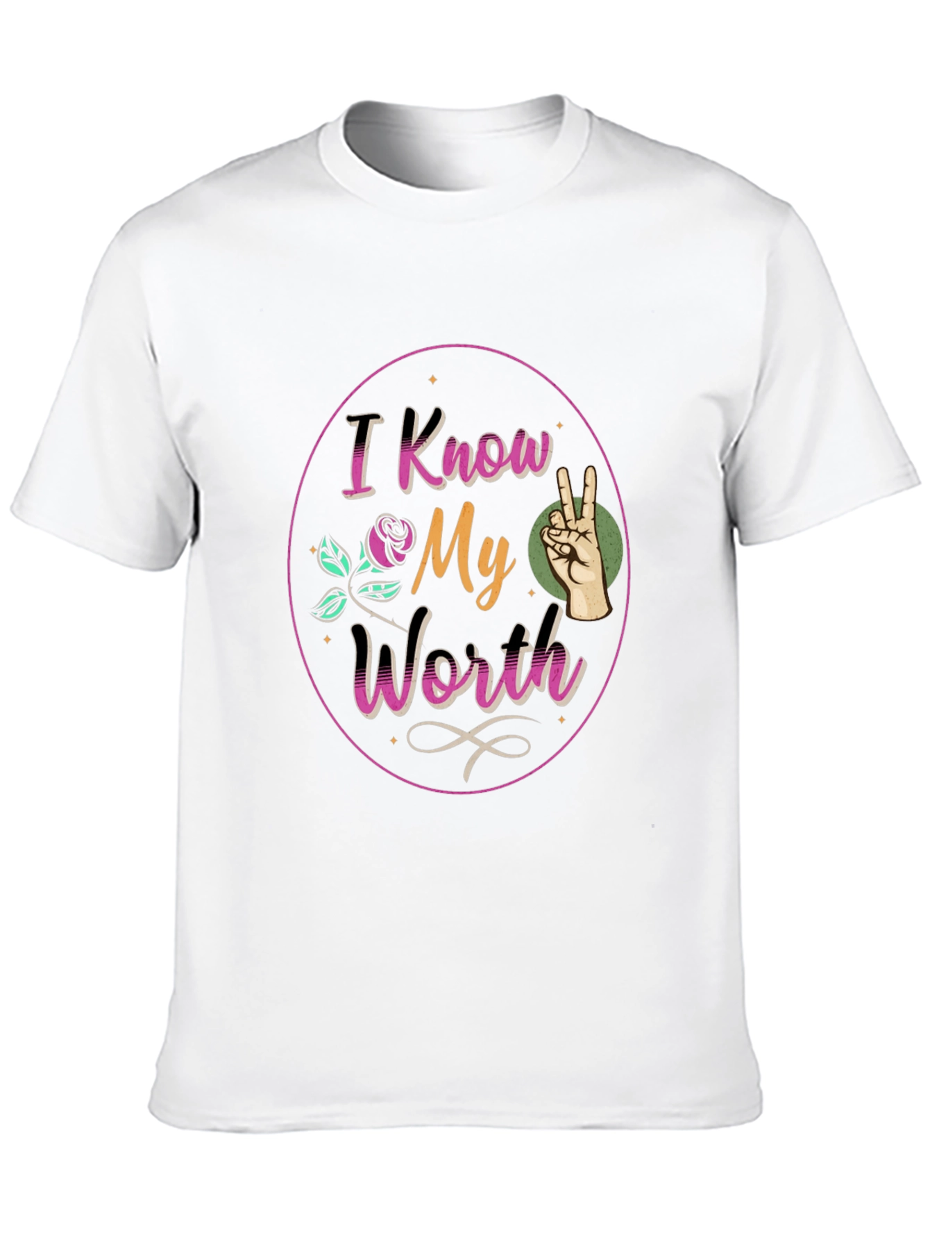 I Know My Worth Black Graphic Tee