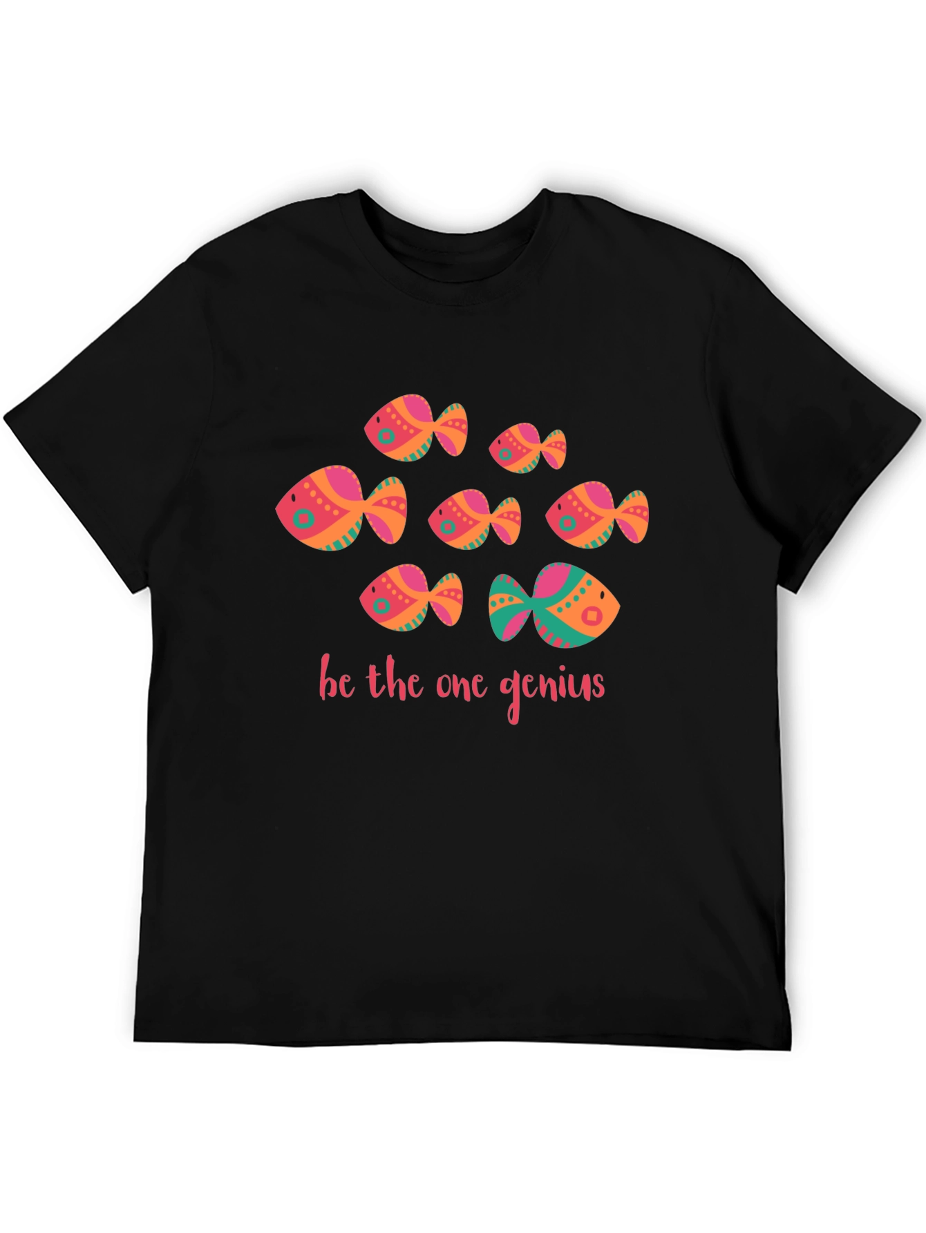 Be The One Genius Fish Graphic Tee - Black