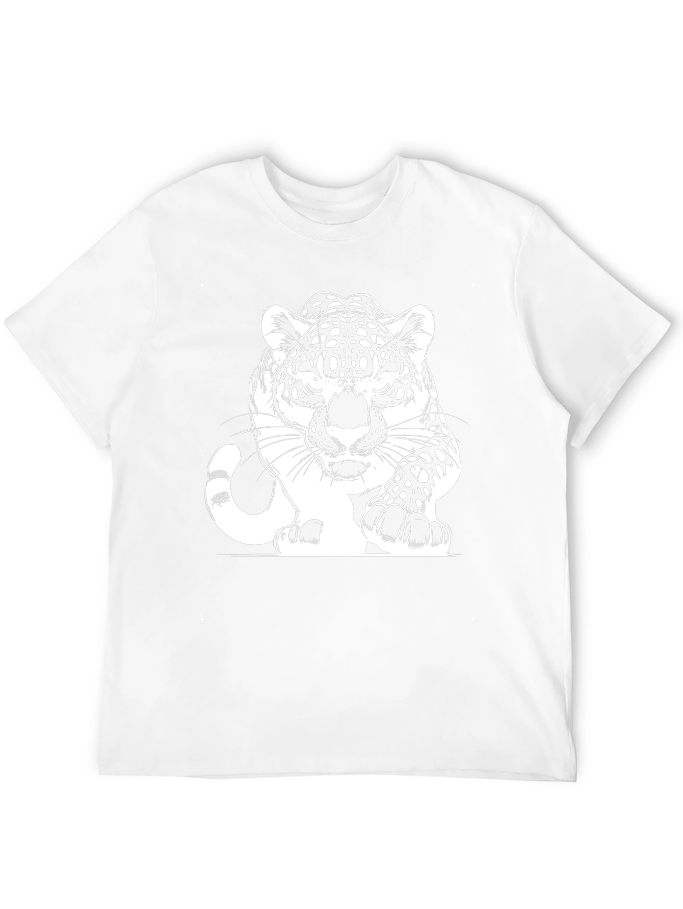 Bold Black Tee with Striking Jaguar Graphic