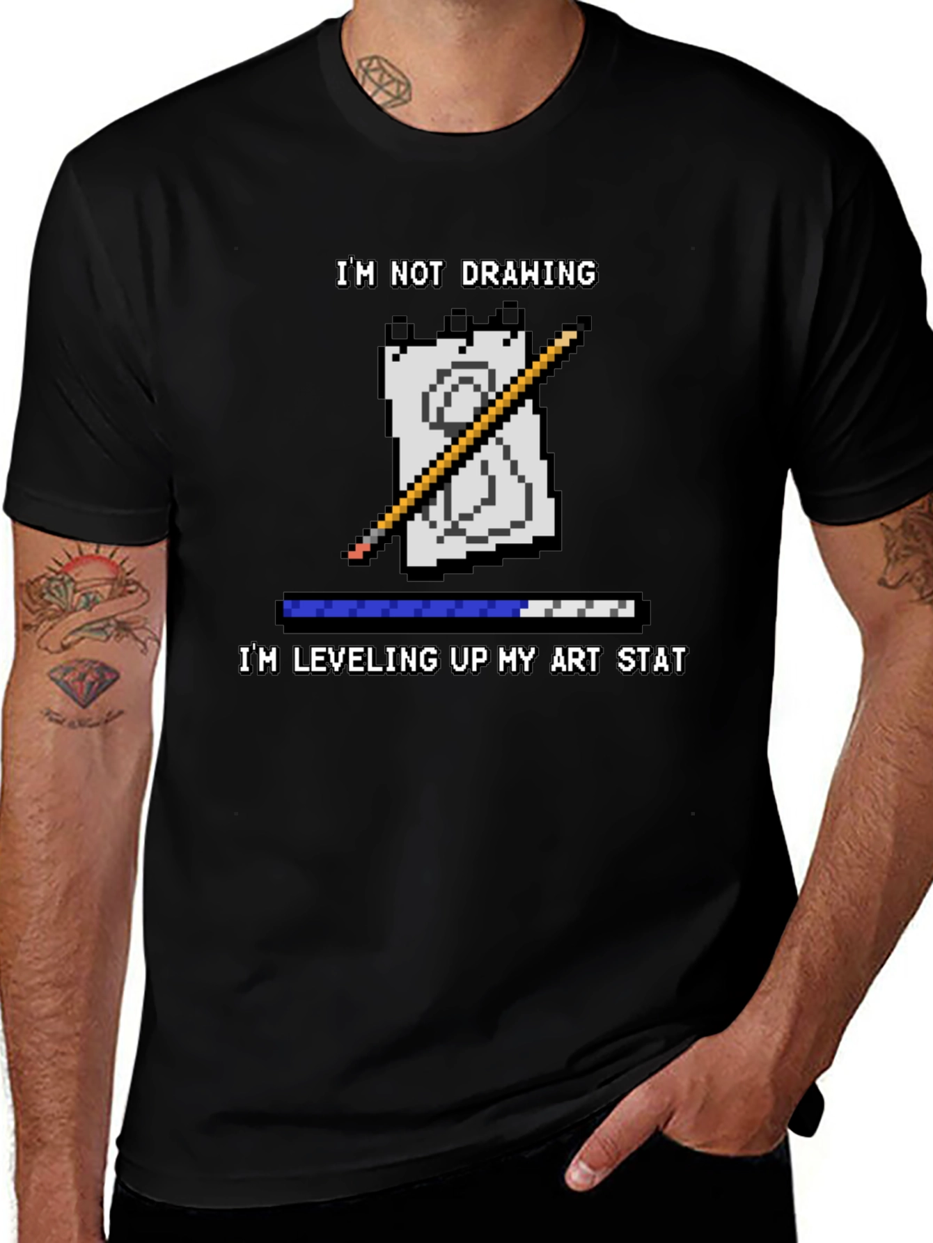 Leveling Up Art T-Shirt - Gamer Artist Tee