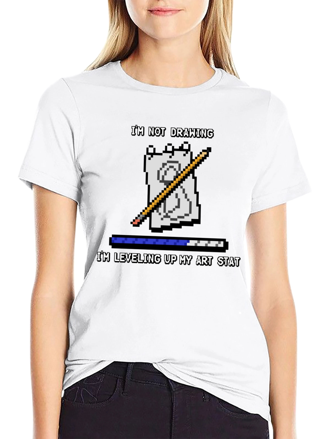 Leveling Up Art T-Shirt - Gamer Artist Tee