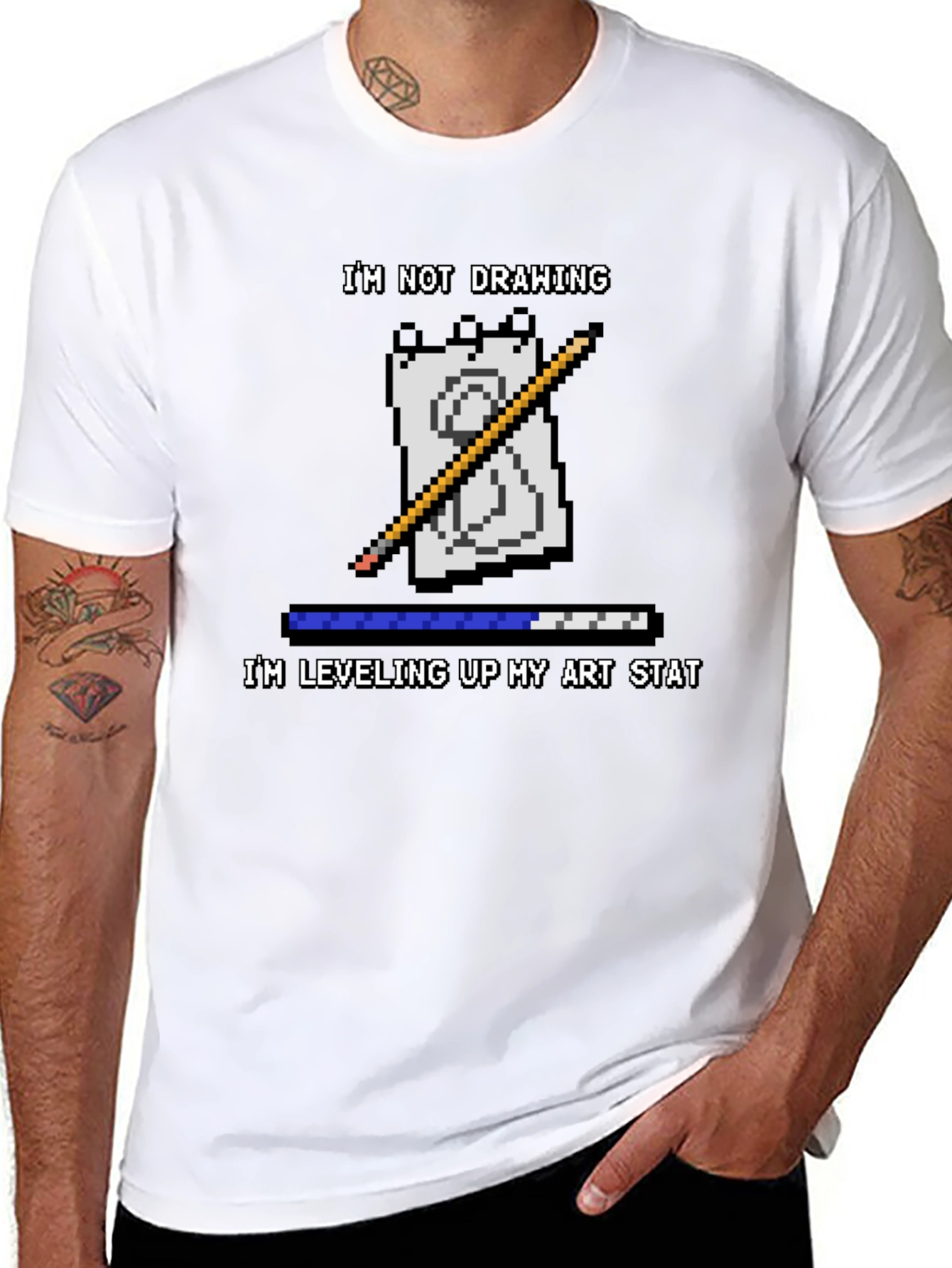 Leveling Up Art T-Shirt - Gamer Artist Tee