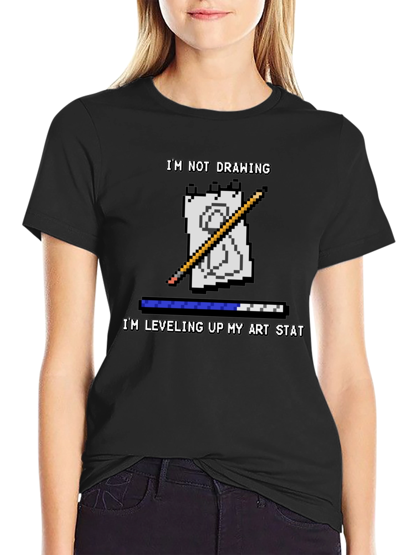 Leveling Up Art T-Shirt - Gamer Artist Tee