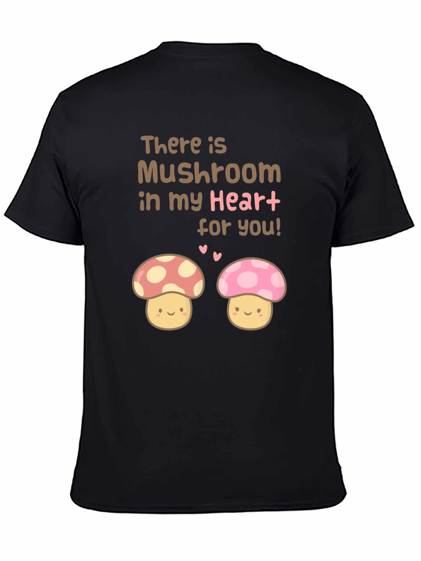 Mushroom Heart Graphic T-Shirt - Cute Kawaii Style