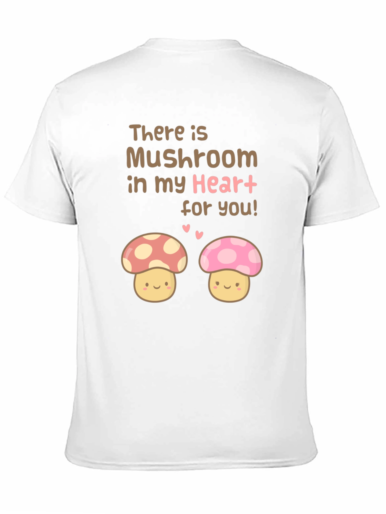 Mushroom Heart Graphic T-Shirt - Cute Kawaii Style