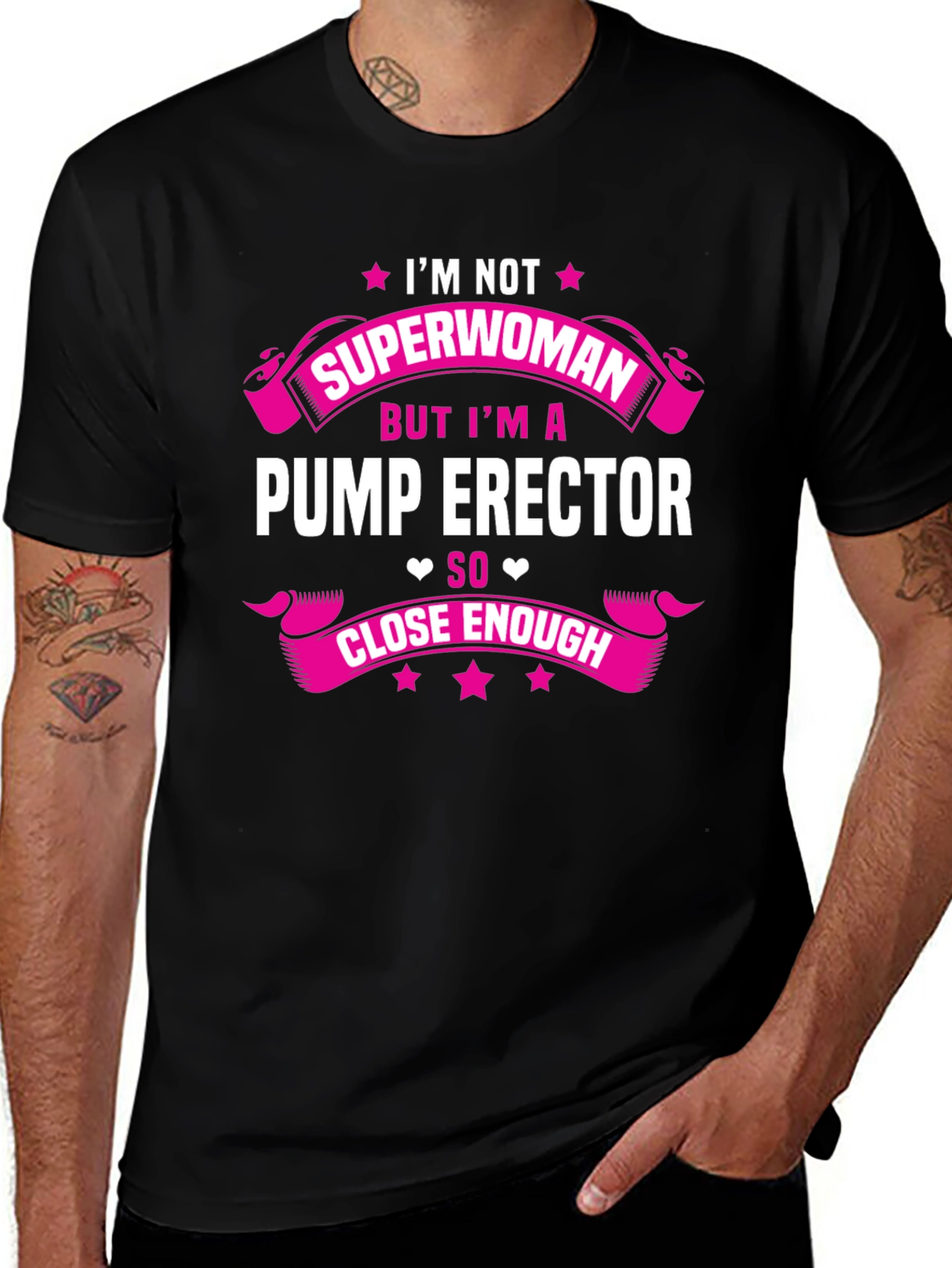 Im Not Superwoman Pump Erector T-Shirt