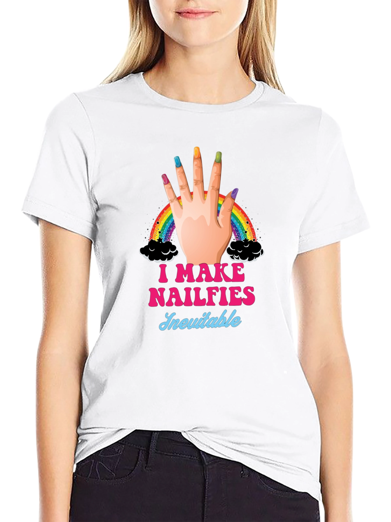I Make Nailfies Inevitable Black T-Shirt