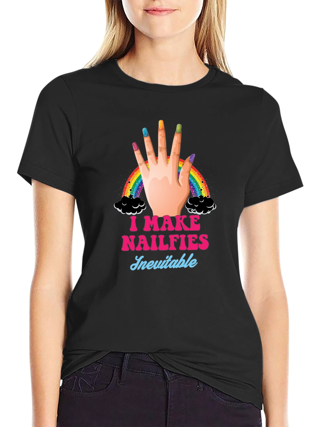 I Make Nailfies Inevitable Black T-Shirt