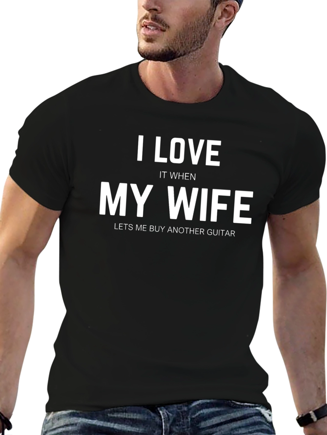 I Love My Wife Guitar T-Shirt