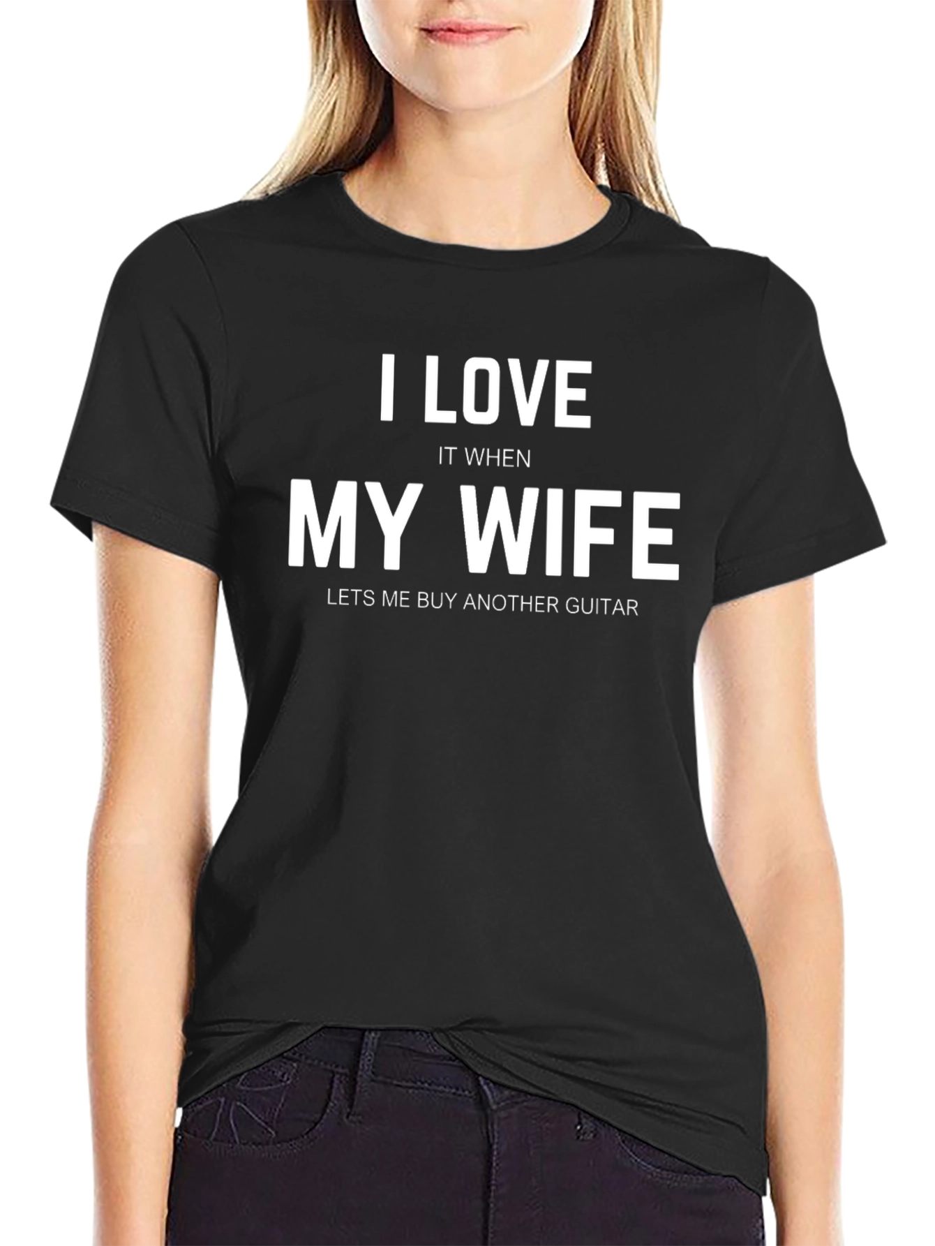 I Love My Wife Guitar T-Shirt