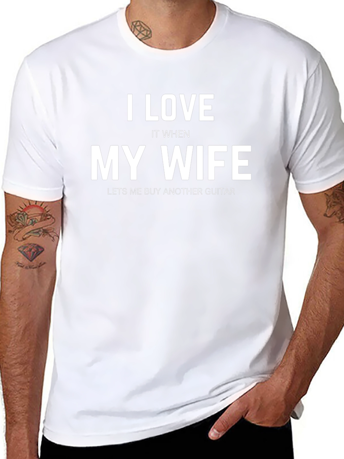 I Love My Wife Guitar T-Shirt