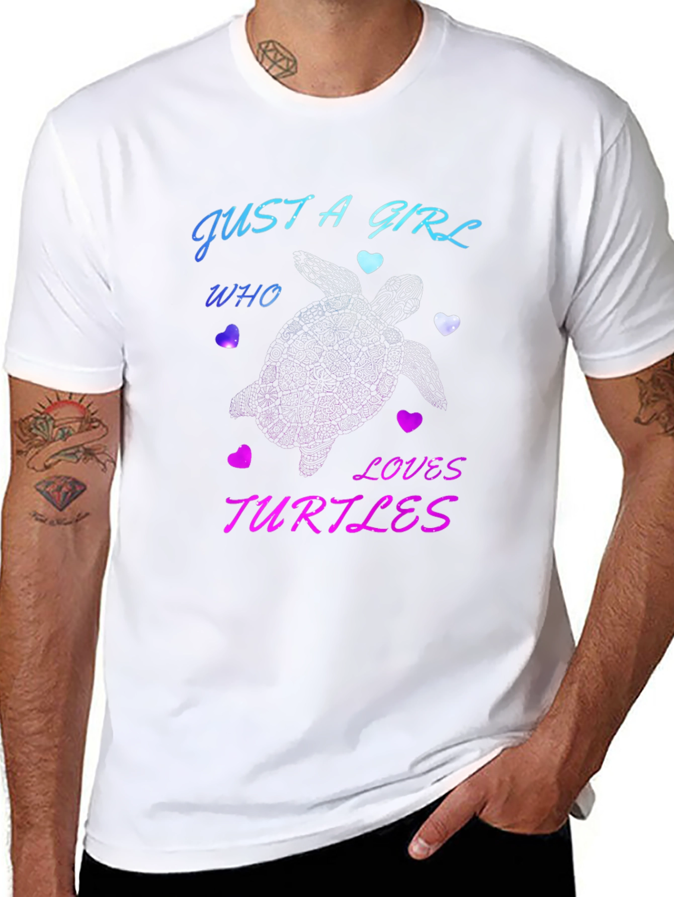 Just A Girl Who Loves Turtles Graphic T-Shirt
