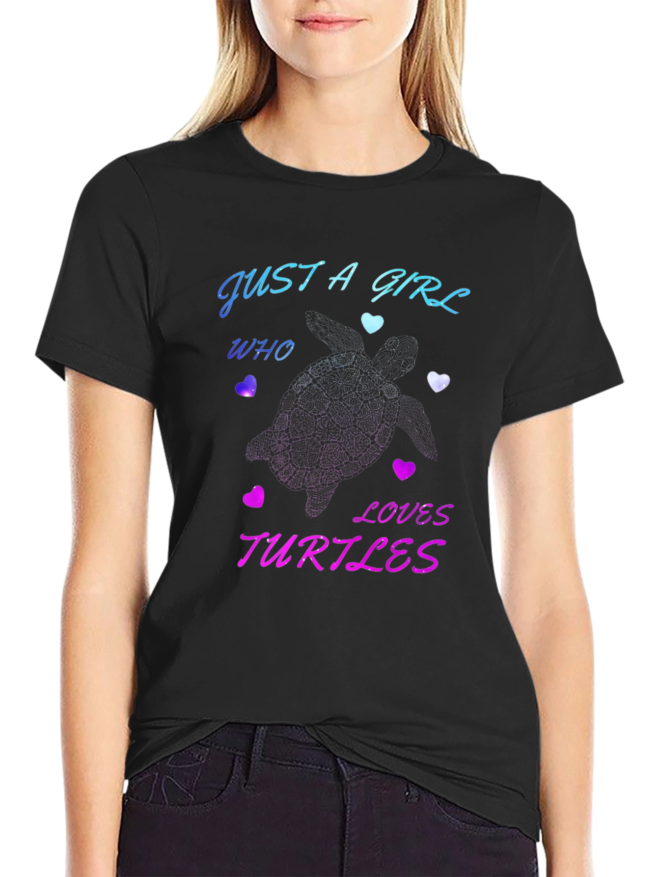 Just A Girl Who Loves Turtles Graphic T-Shirt