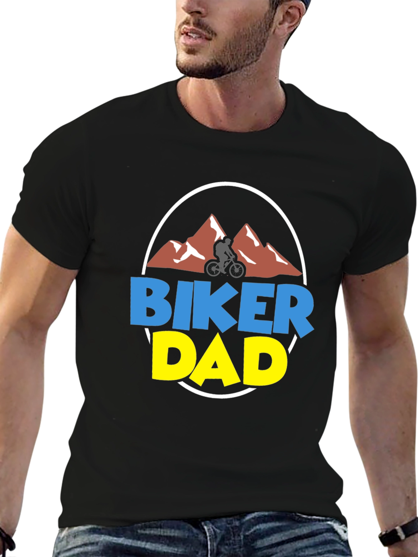 Biker Dad T-Shirt - Mountain Biking Fathers Day Tee