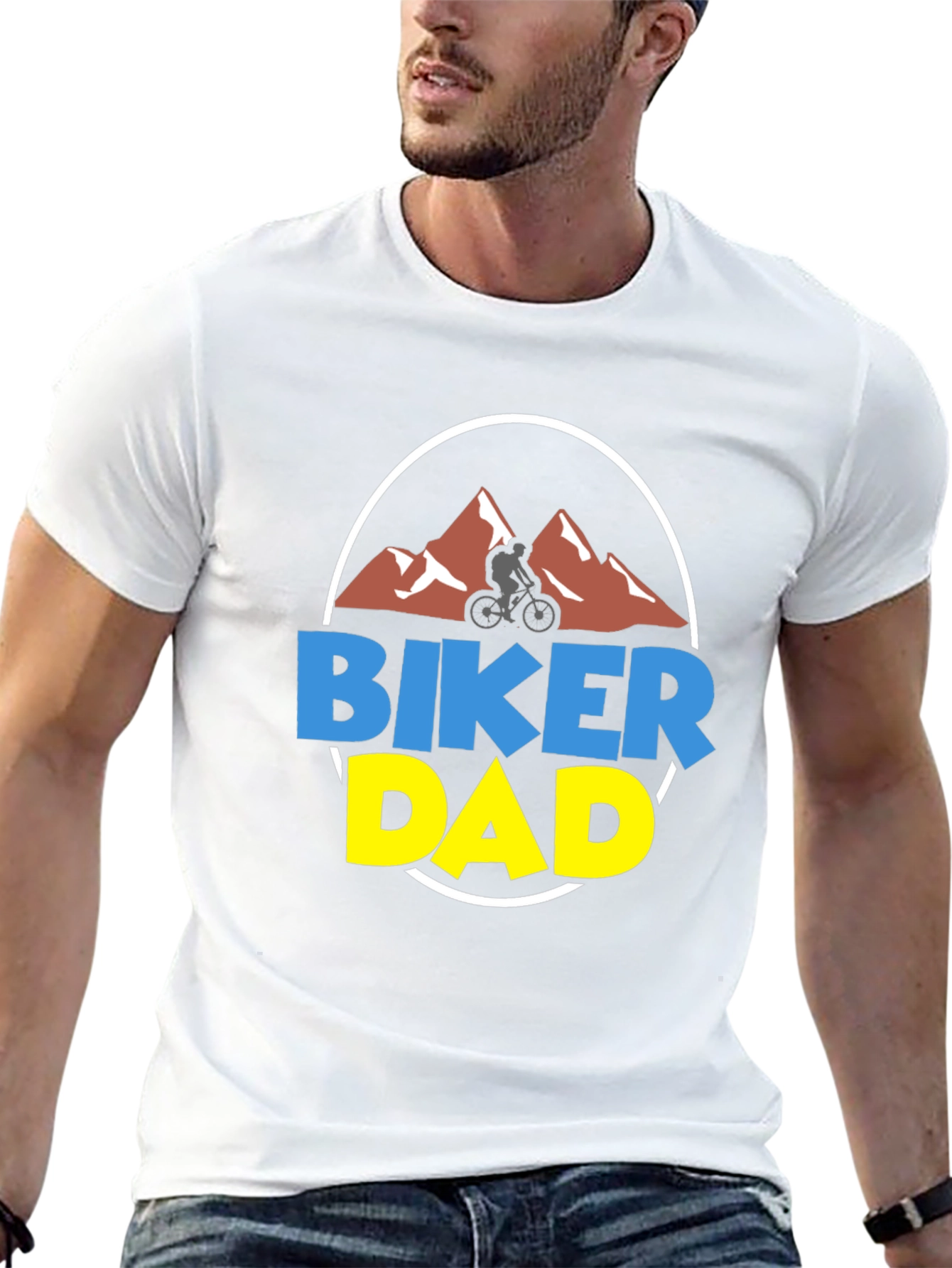 Biker Dad T-Shirt - Mountain Biking Fathers Day Tee