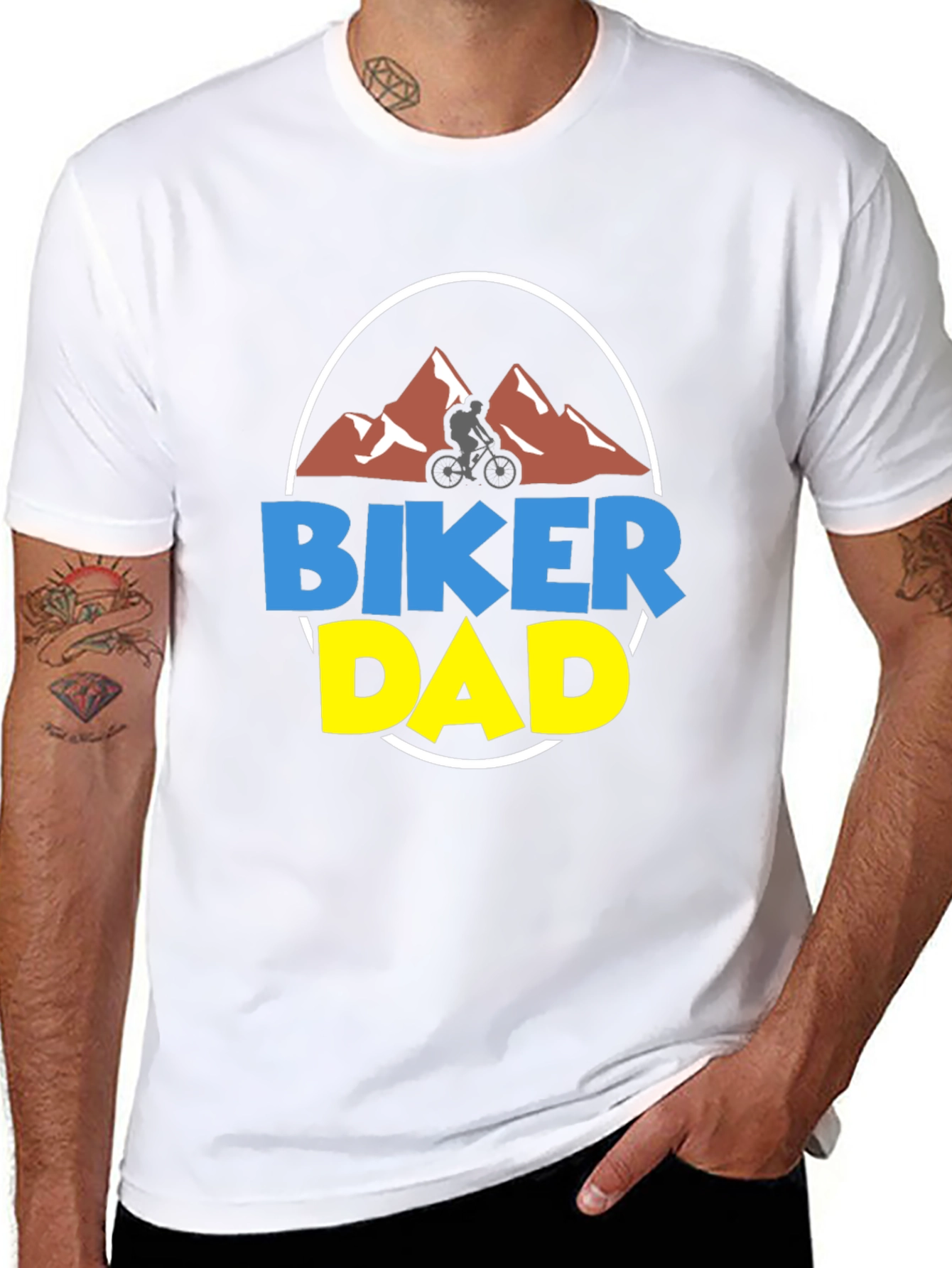 Biker Dad T-Shirt - Mountain Biking Fathers Day Tee