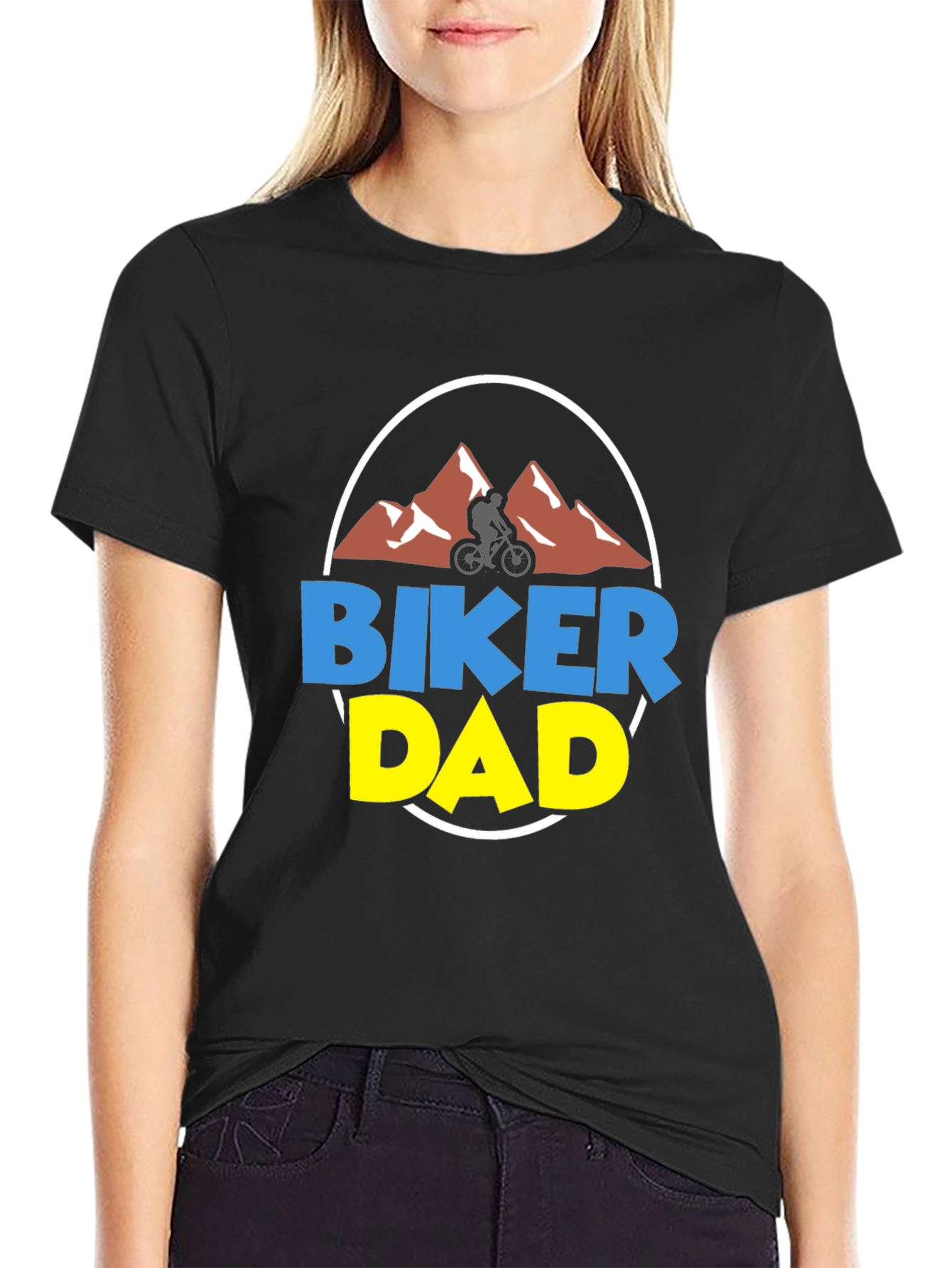Biker Dad T-Shirt - Mountain Biking Fathers Day Tee