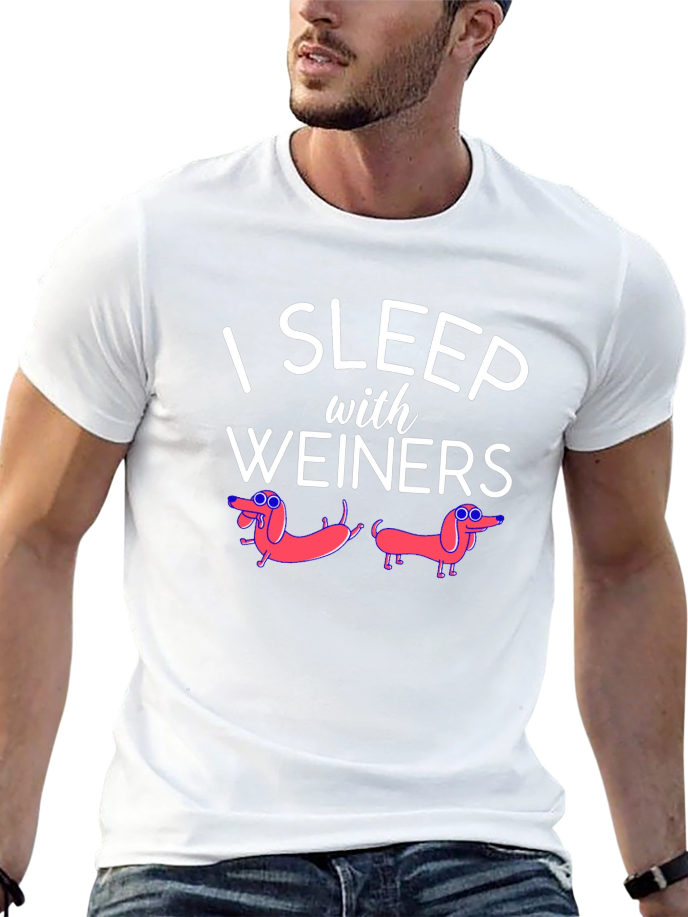 I Sleep With Weiners Funny Graphic Tee