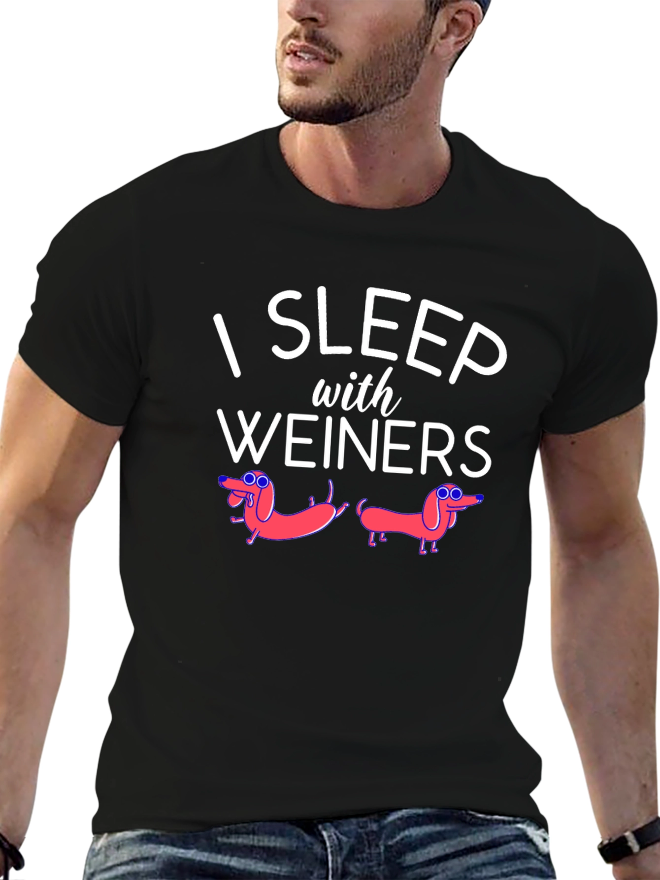 I Sleep With Weiners Funny Graphic Tee
