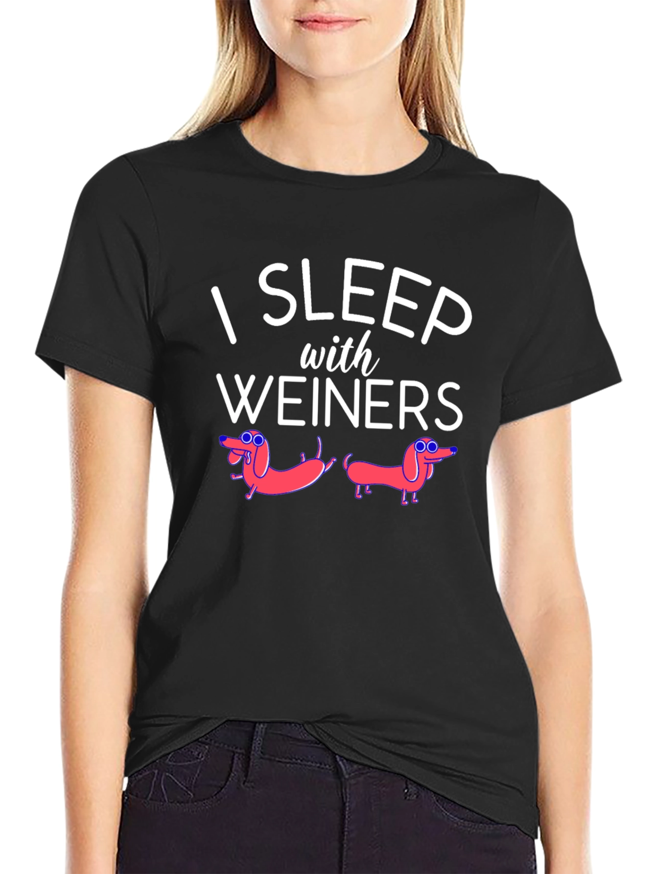 I Sleep With Weiners Funny Graphic Tee