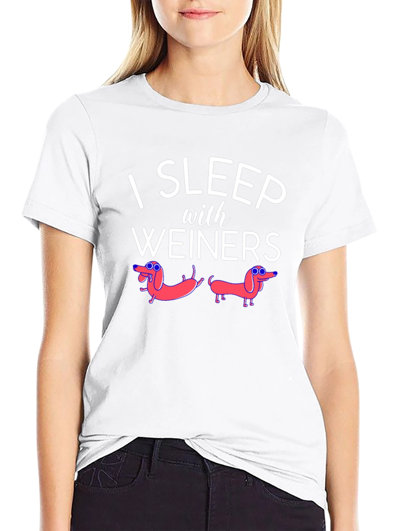I Sleep With Weiners Funny Graphic Tee