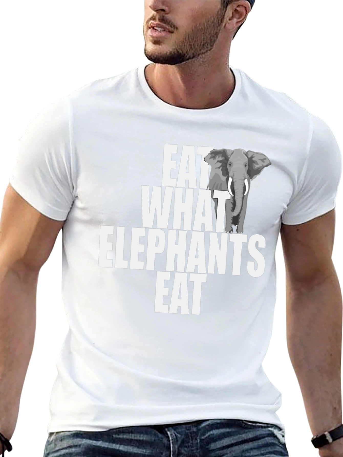 Eat What Elephants Eat Funny Graphic T-Shirt