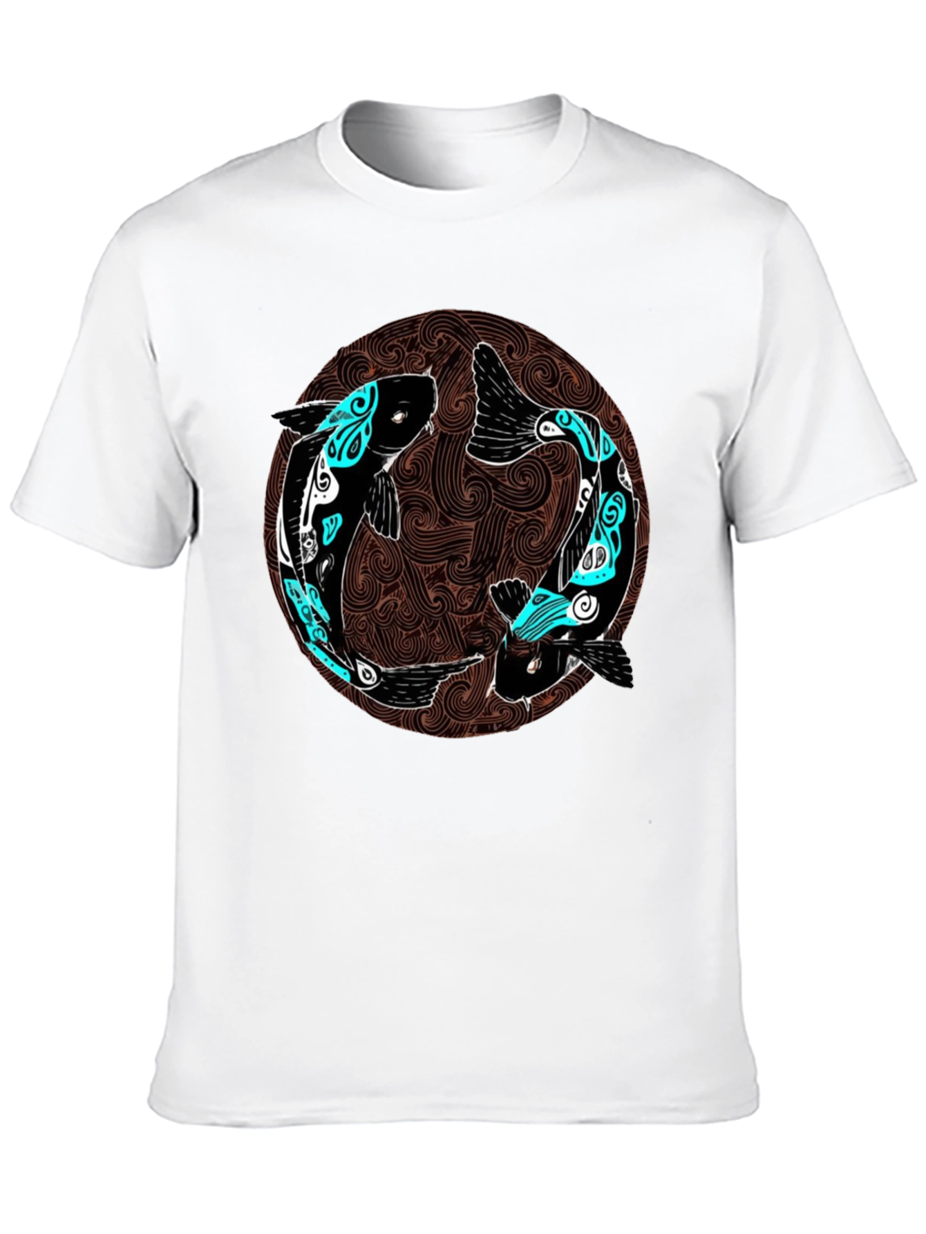 Yin Yang Koi Fish Graphic T-Shirt