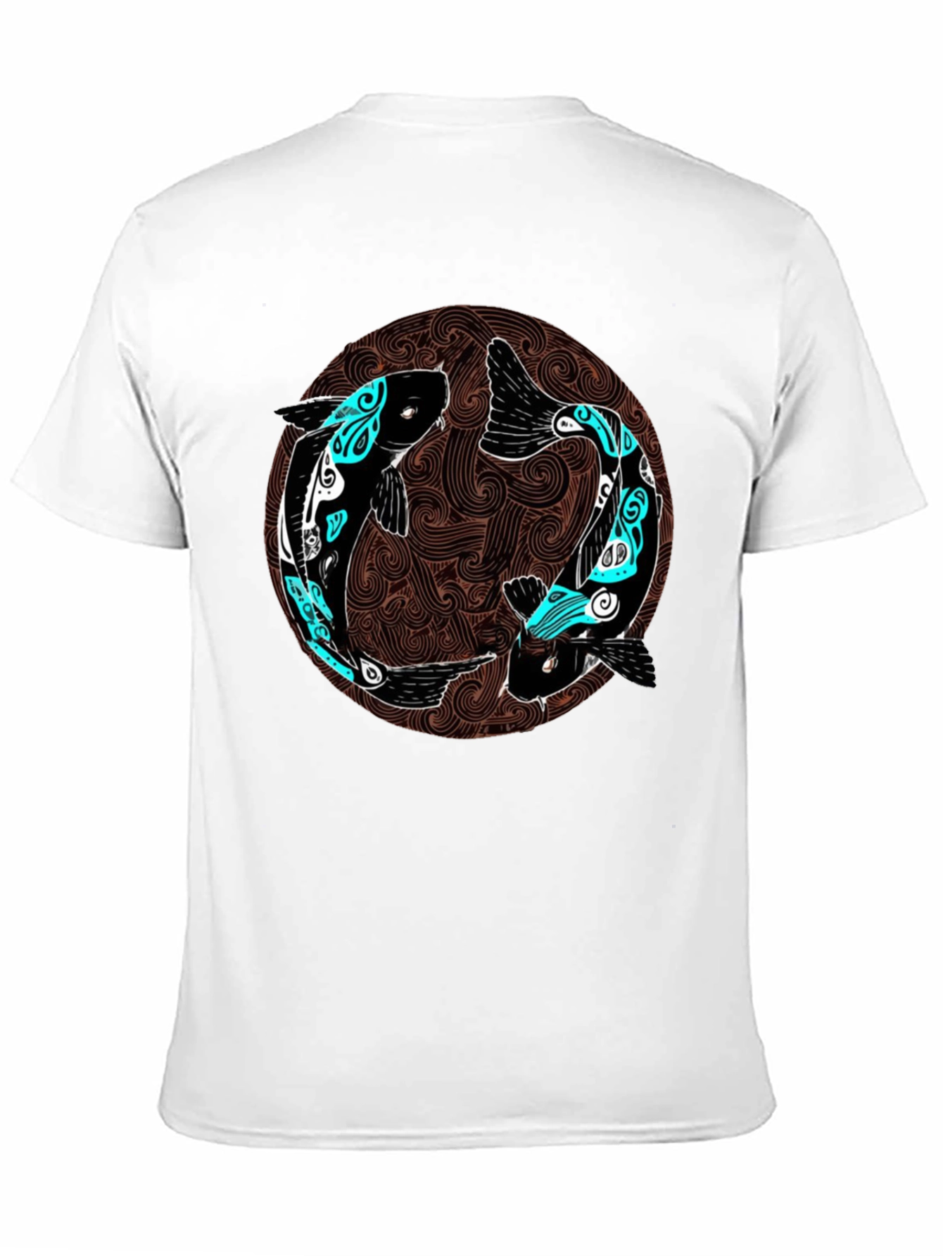 Yin Yang Koi Fish Graphic T-Shirt