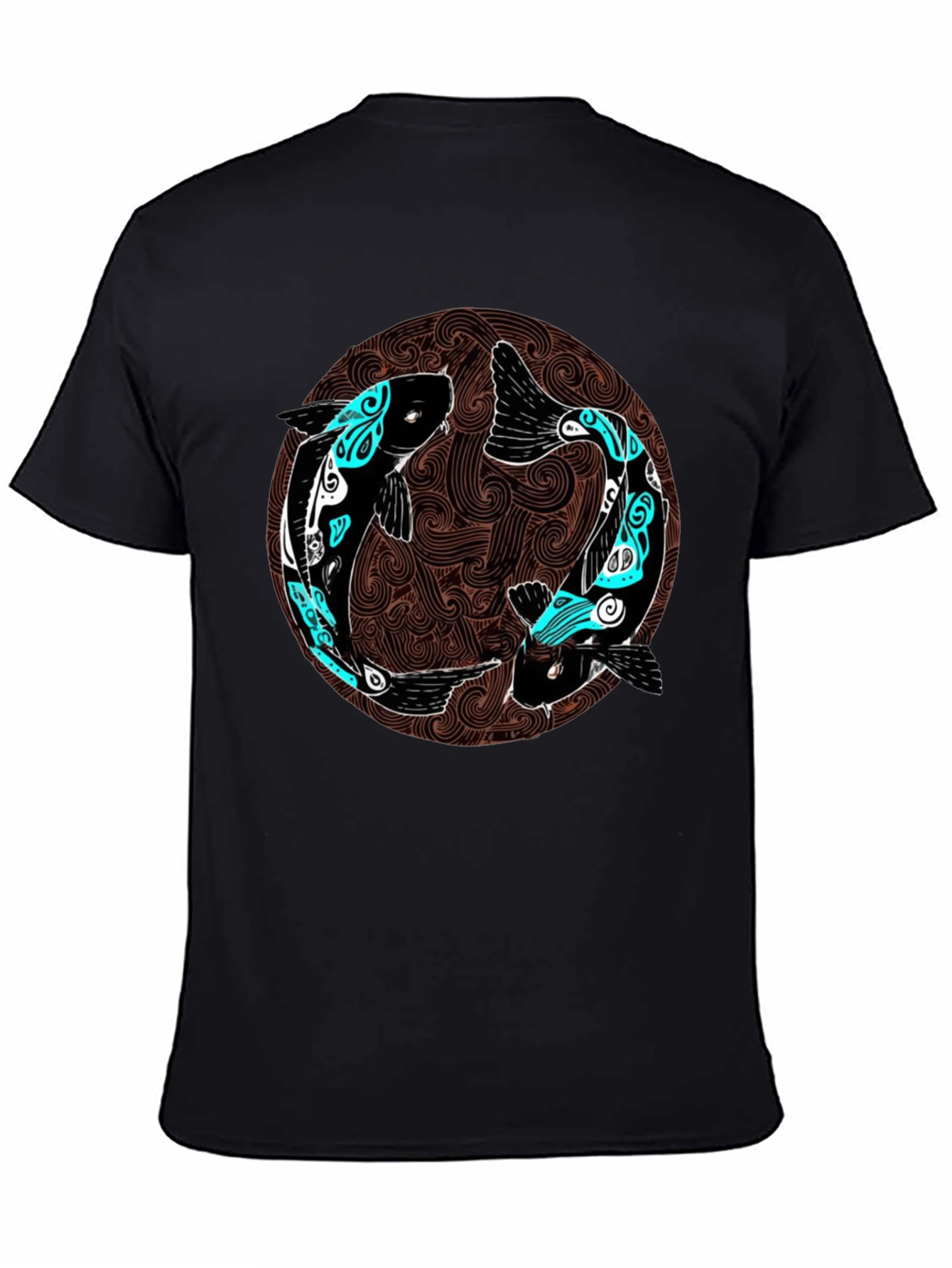 Yin Yang Koi Fish Graphic T-Shirt