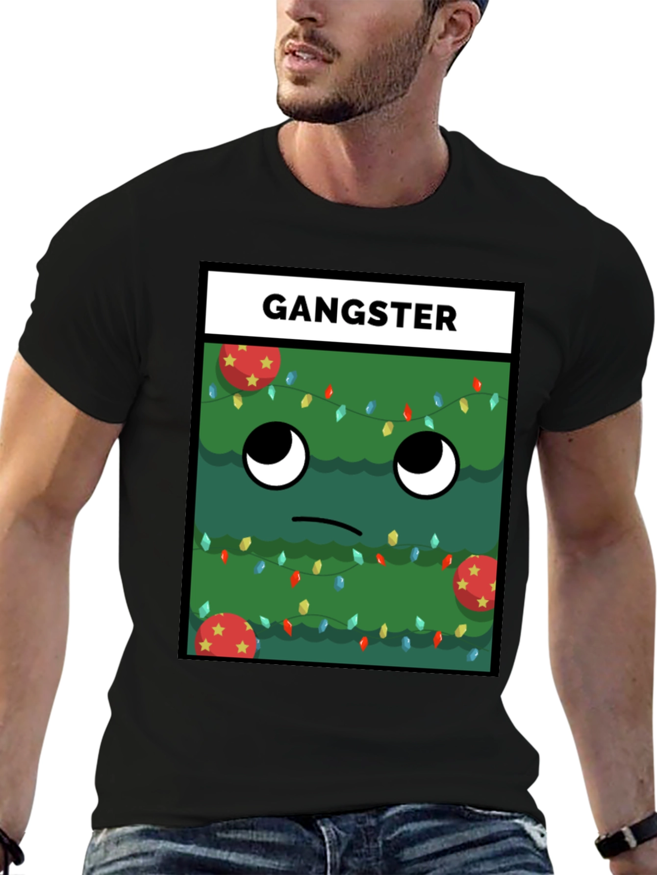 Gangster Christmas Tree T-Shirt