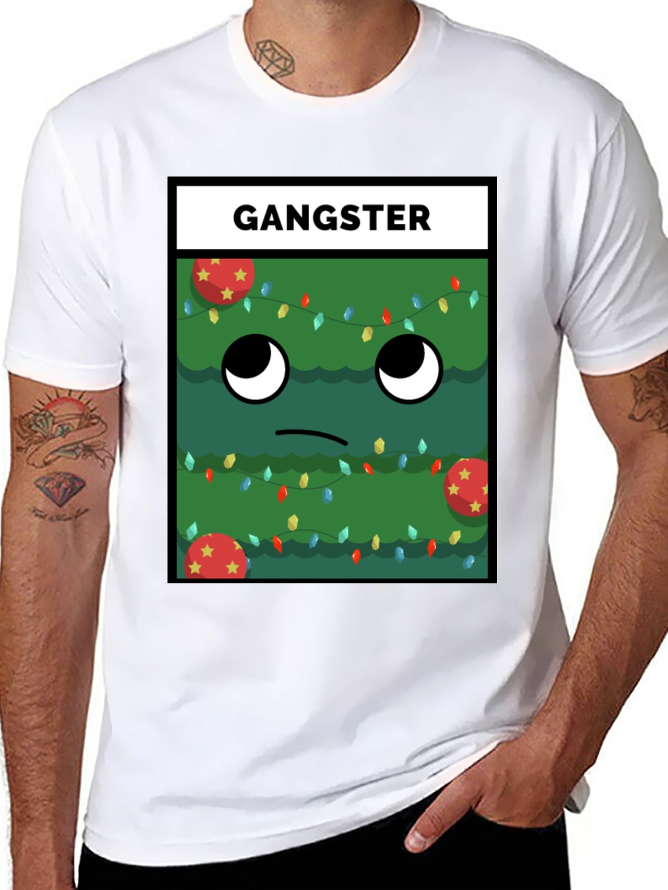 Gangster Christmas Tree T-Shirt