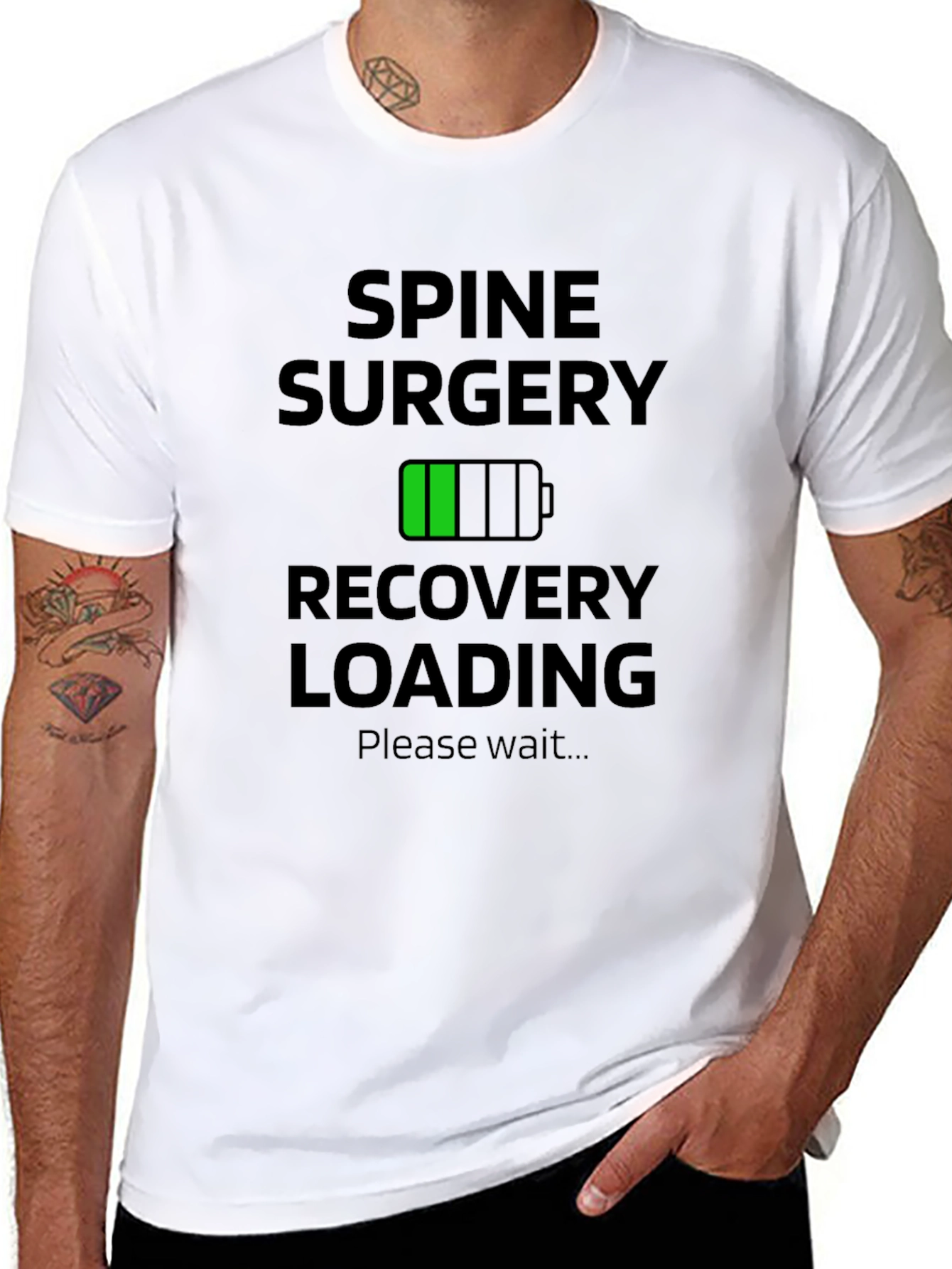 Spine Surgery Recovery Loading T-Shirt
