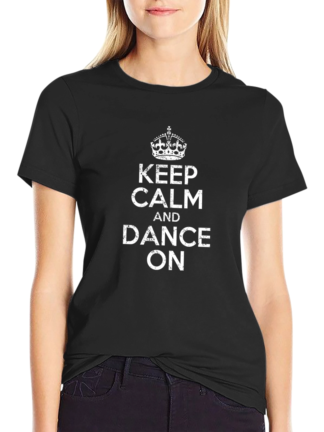 Keep Calm and Dance On Black T-Shirt