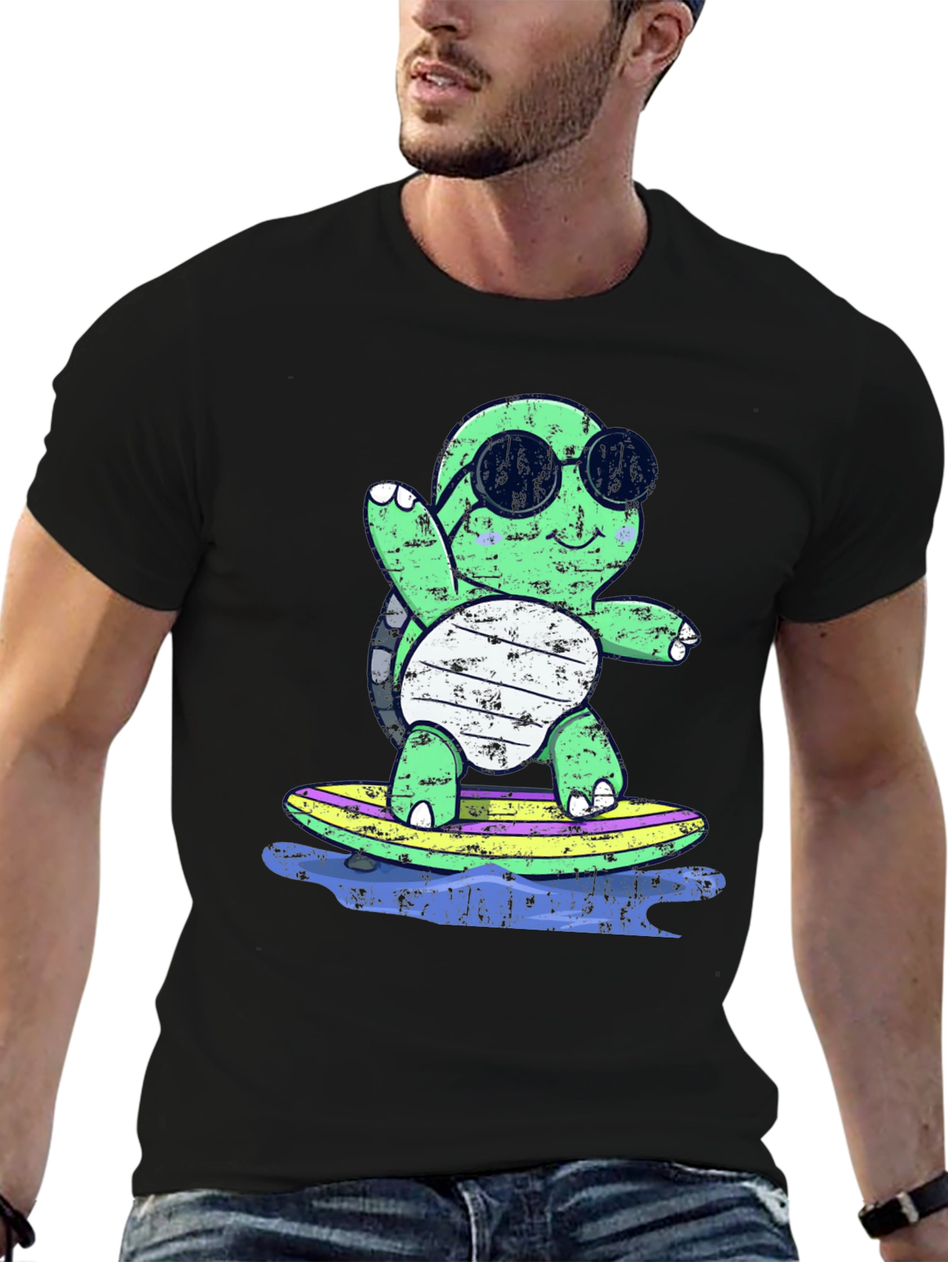 Surfing Turtle Graphic Tee
