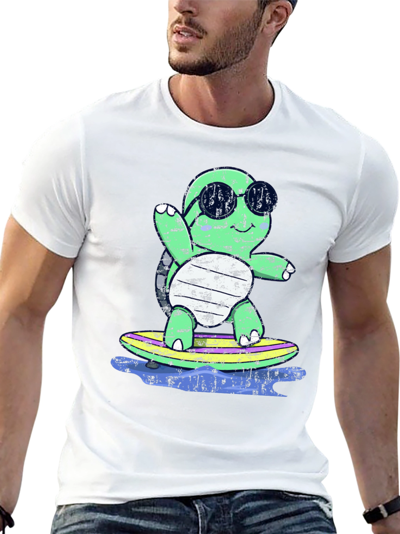 Surfing Turtle Graphic Tee