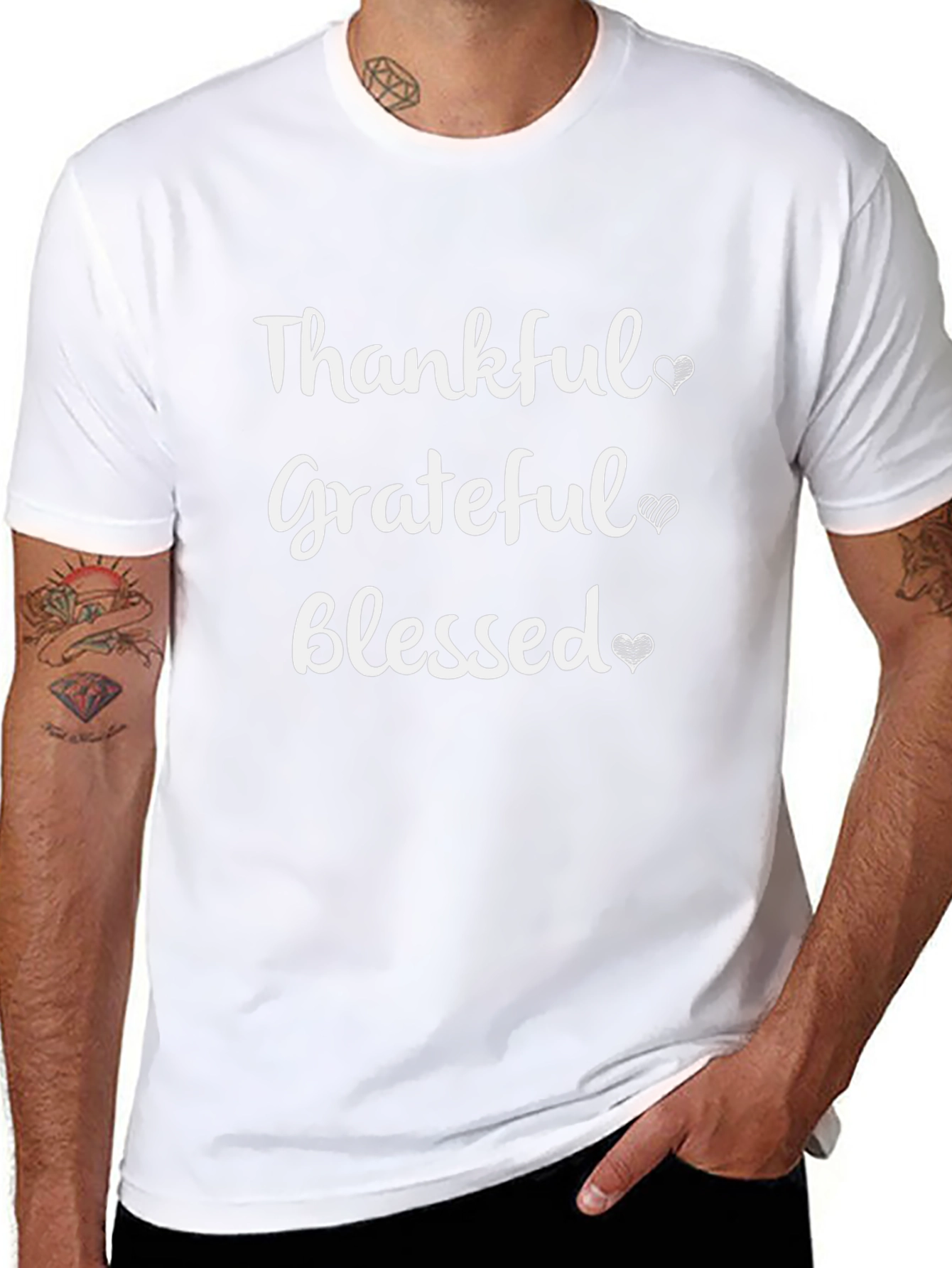 Thankful Grateful Blessed Graphic T-Shirt
