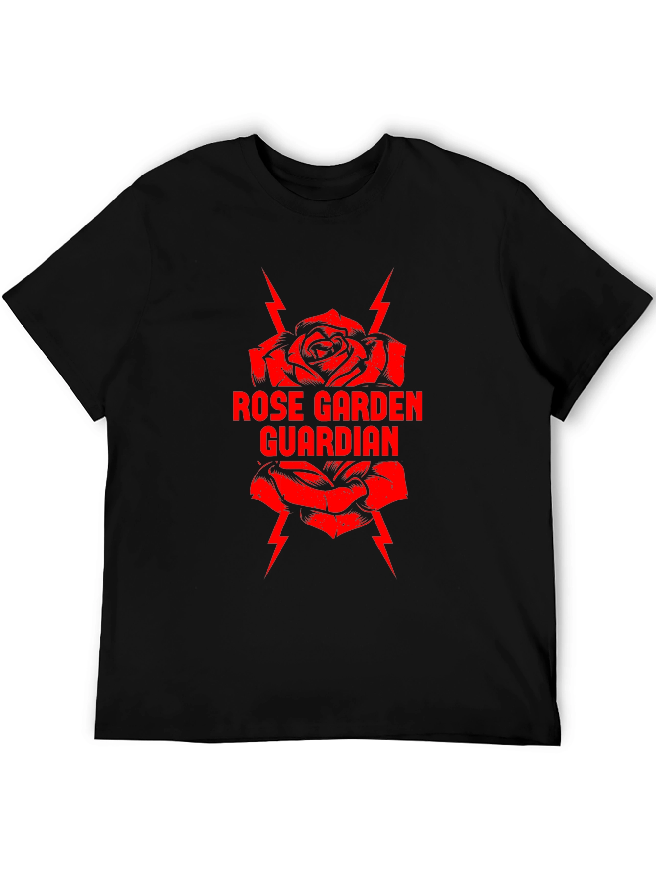 Rose Garden Guardian T-Shirt - Black Graphic Tee