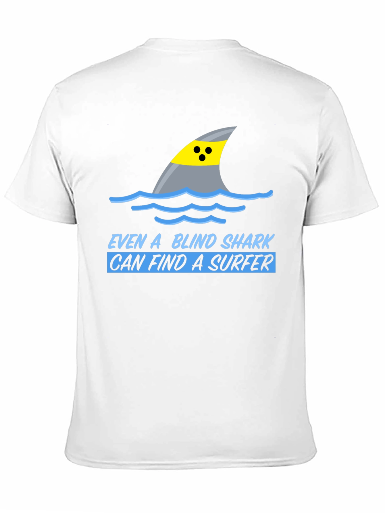 Blind Shark Surfer Humor Graphic T-Shirt
