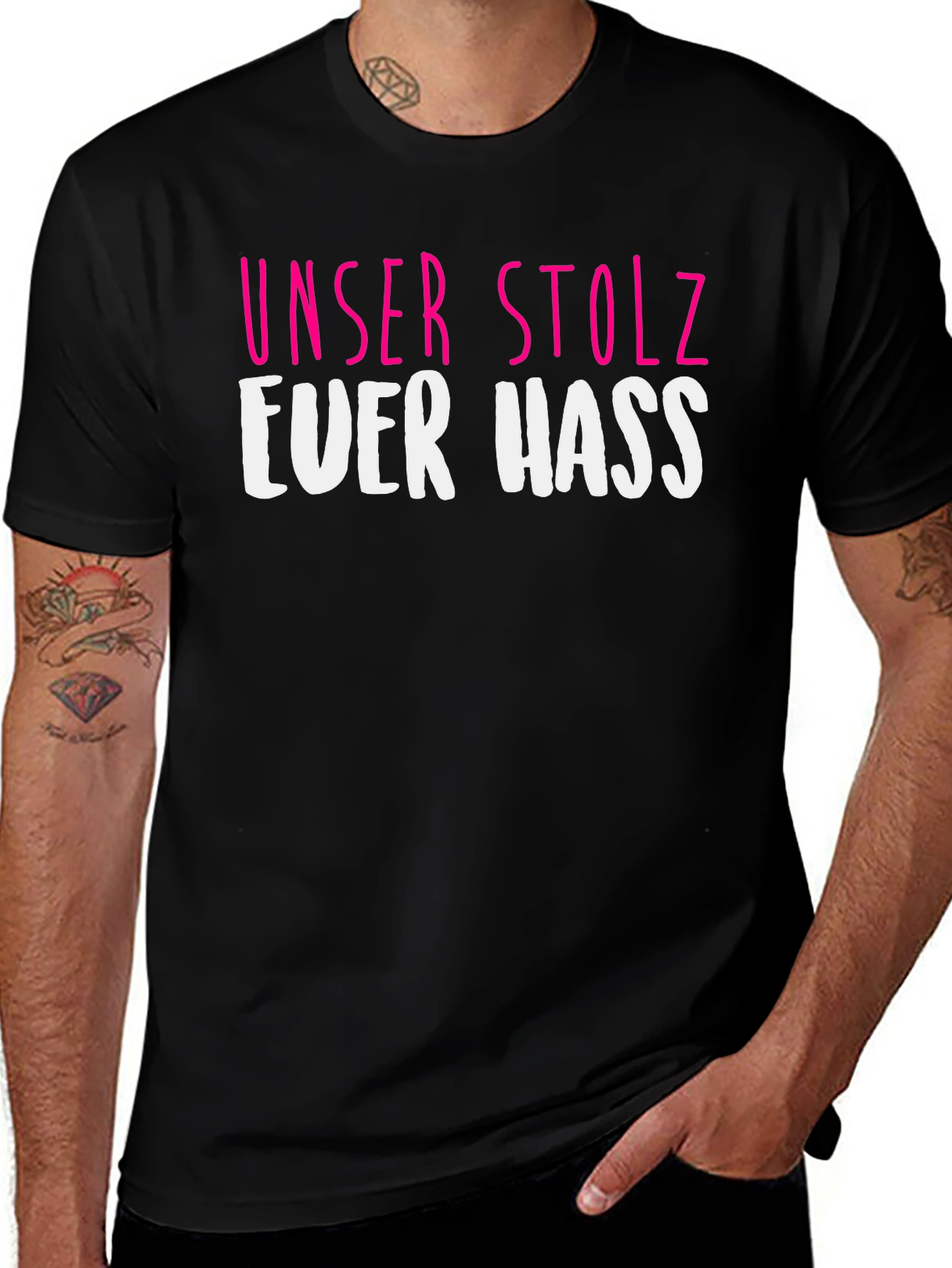 Unser Stolz Ever Hass Black T-Shirt