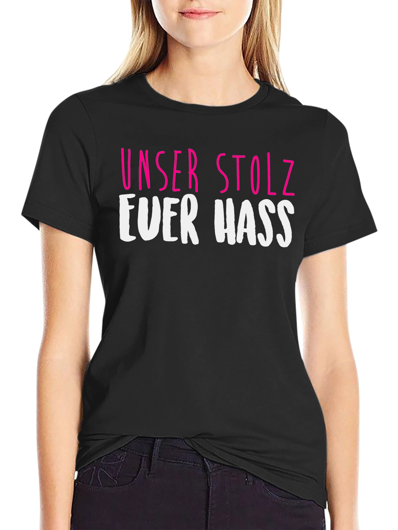 Unser Stolz Ever Hass Black T-Shirt