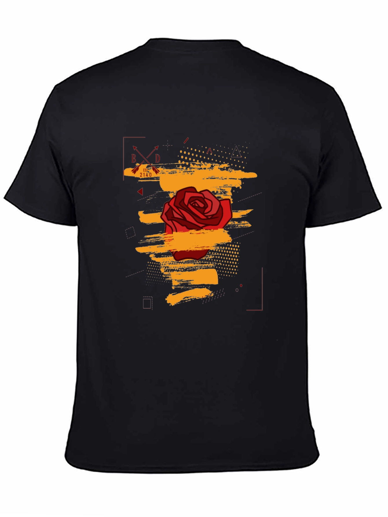 Rose Graphic Black T-Shirt - Trendy Streetwear