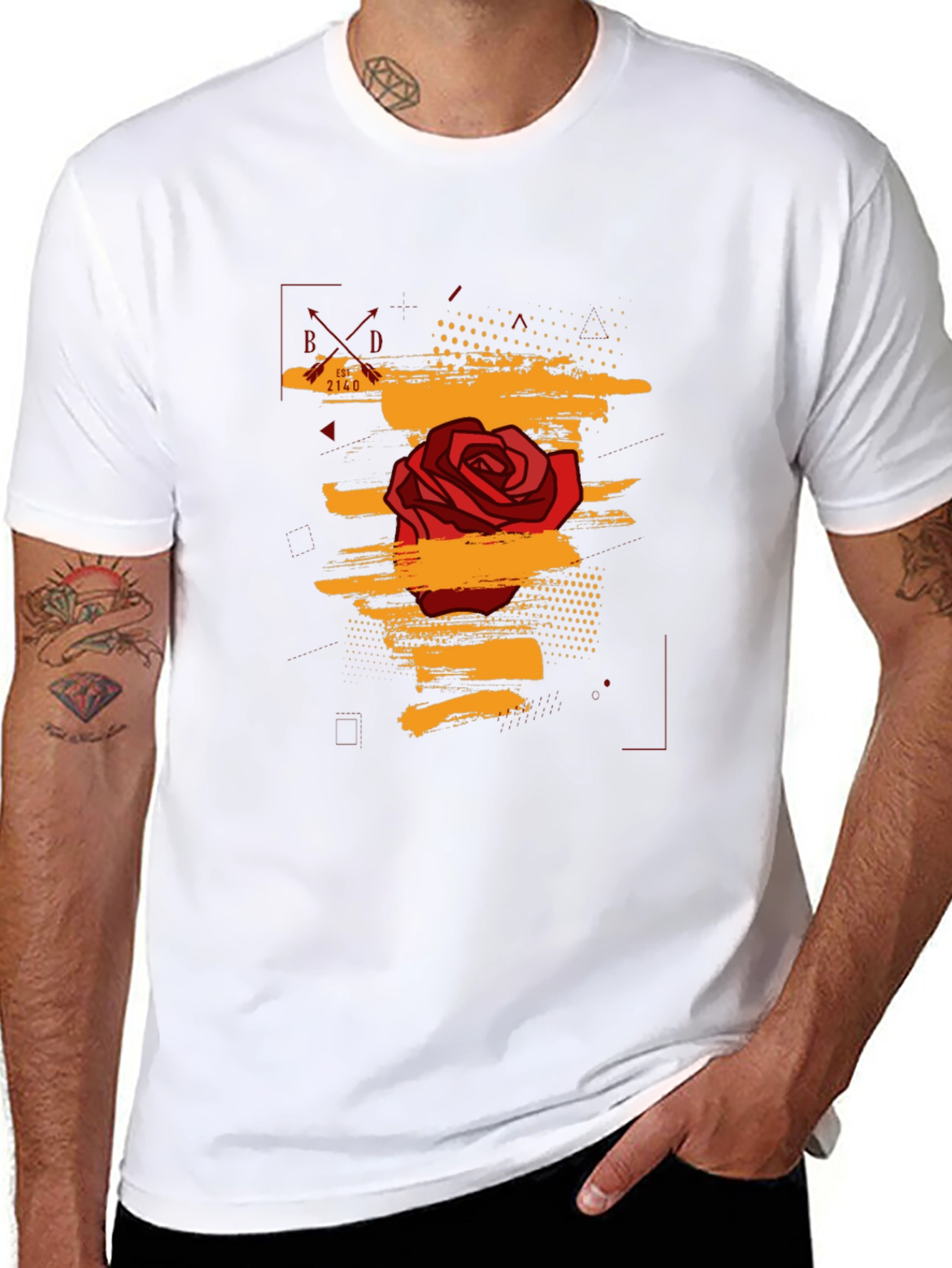 Rose Graphic Black T-Shirt - Trendy Streetwear
