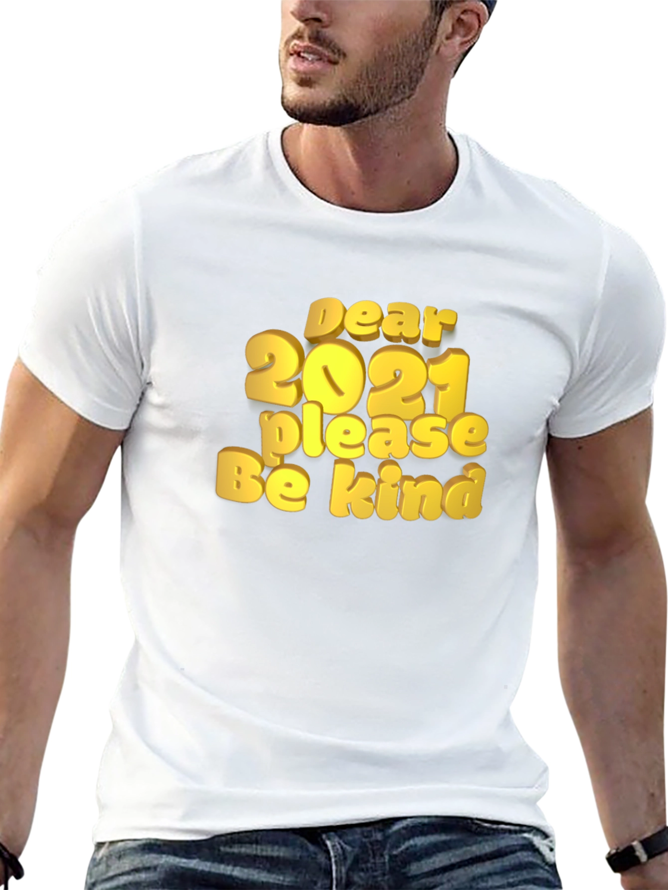 Dear 2021 Graphic Print Black T-Shirt